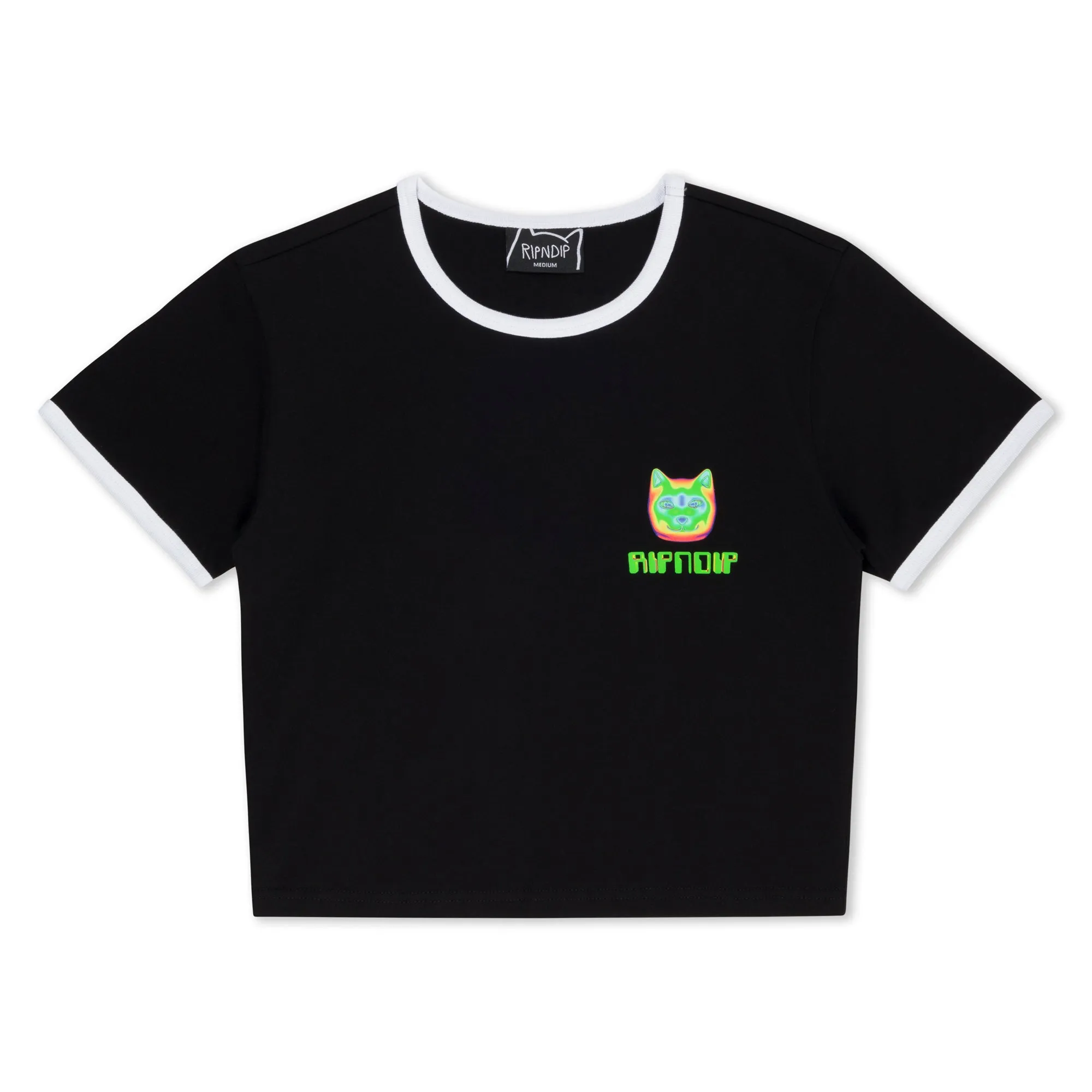 Thermal Nermal Cropped Ringer Tee (Black) sold by Ripndip product image thumbnail 3