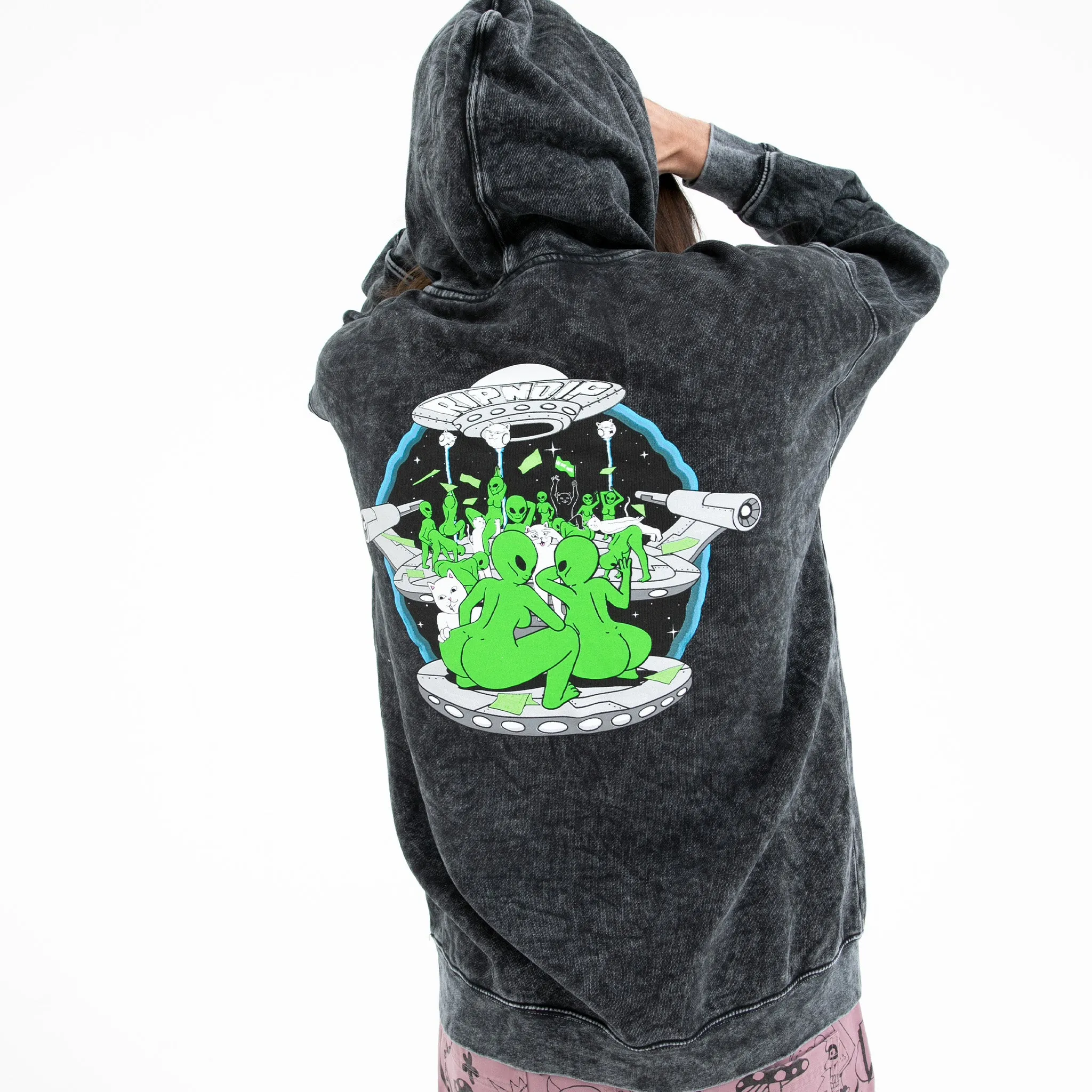 Stripndip Hoodie (Black Mineral Wash) sold by Ripndip product image thumbnail 2