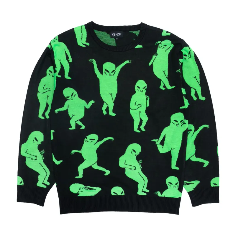 Alien Dance Party Knit Sweater (Black) sold by Ripndip