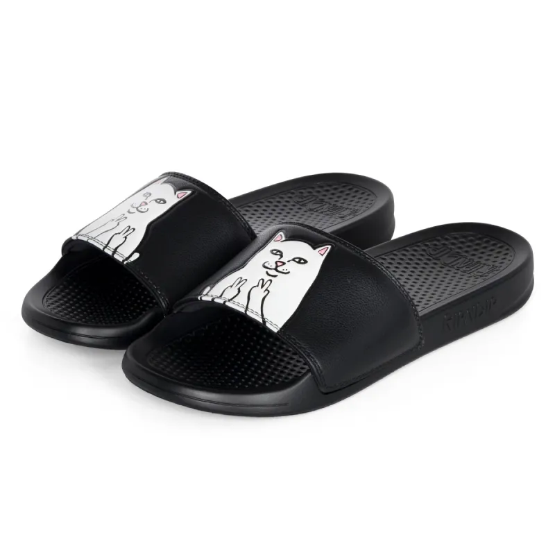 Lord Nermal Peace Slides (Black) sold by Ripndip
