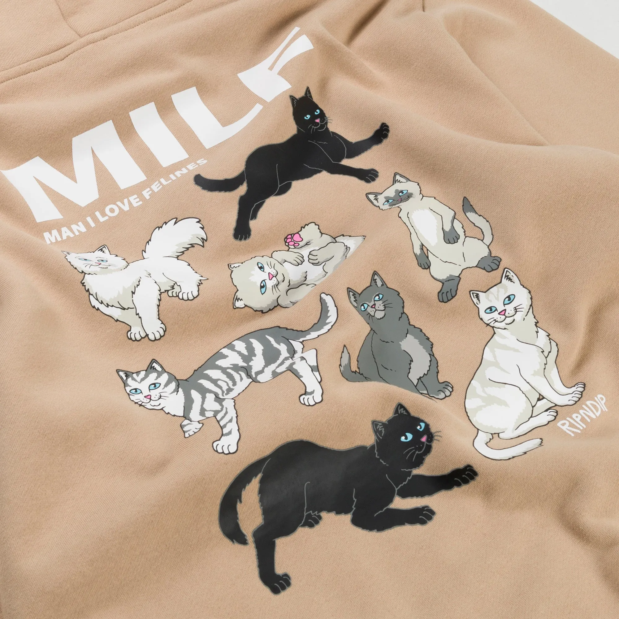 Man I Love Felines Hoodie (Almond) sold by Ripndip product image thumbnail 5