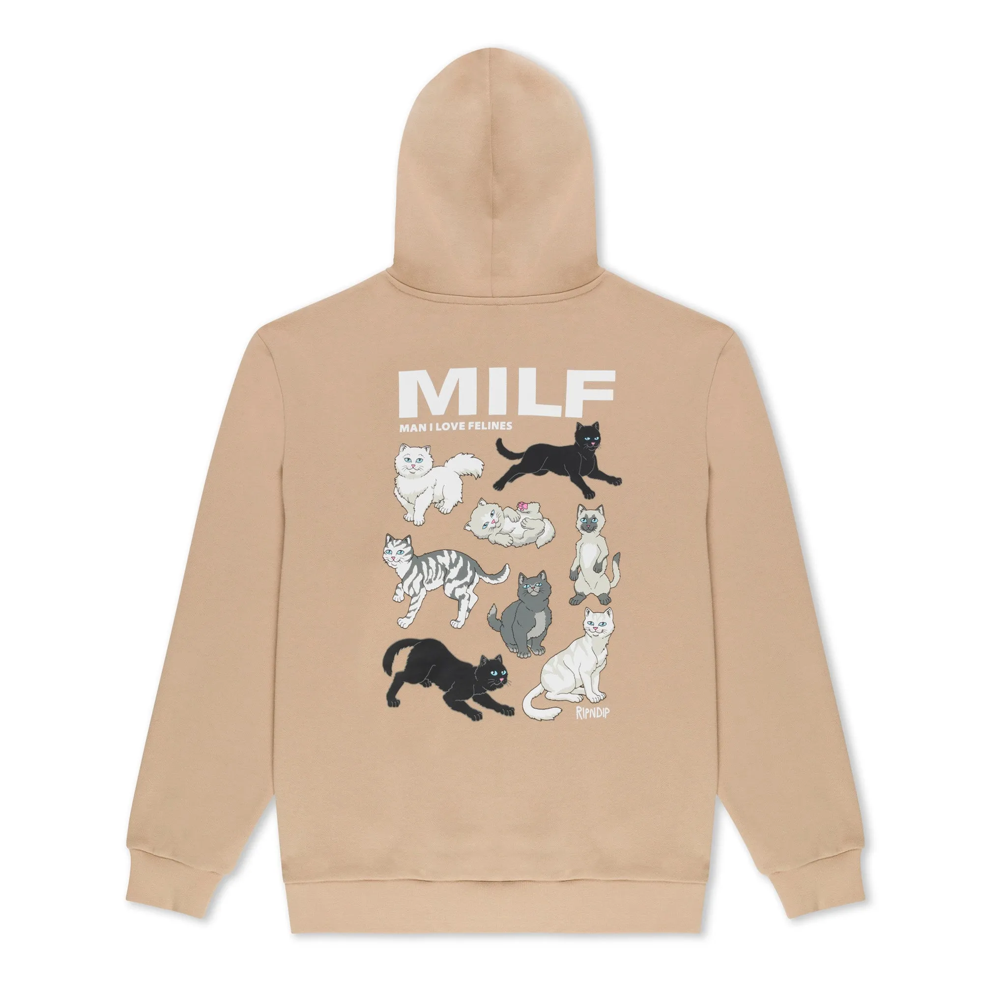 Man I Love Felines Hoodie (Almond) sold by Ripndip