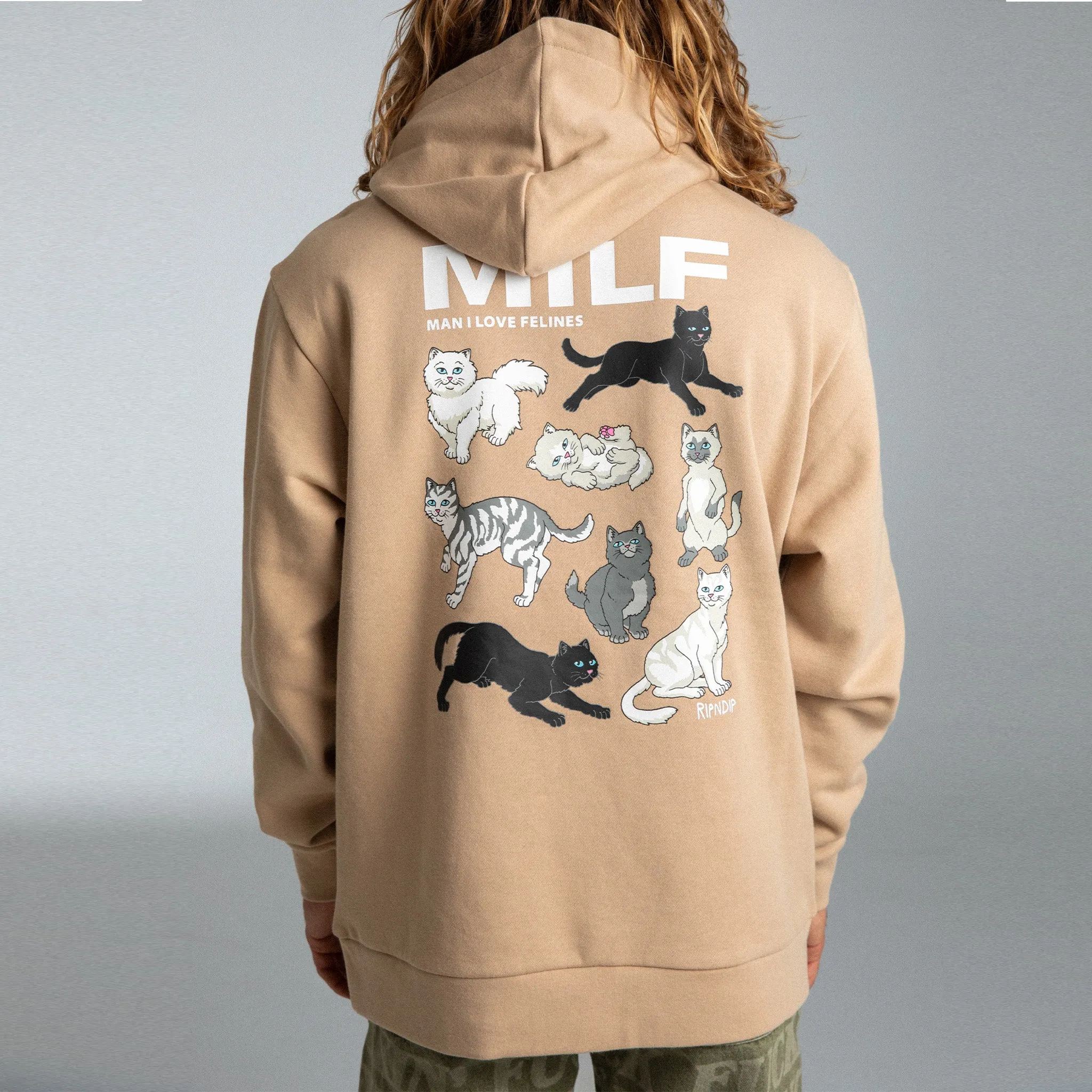 Man I Love Felines Hoodie (Almond) sold by Ripndip product image thumbnail 2