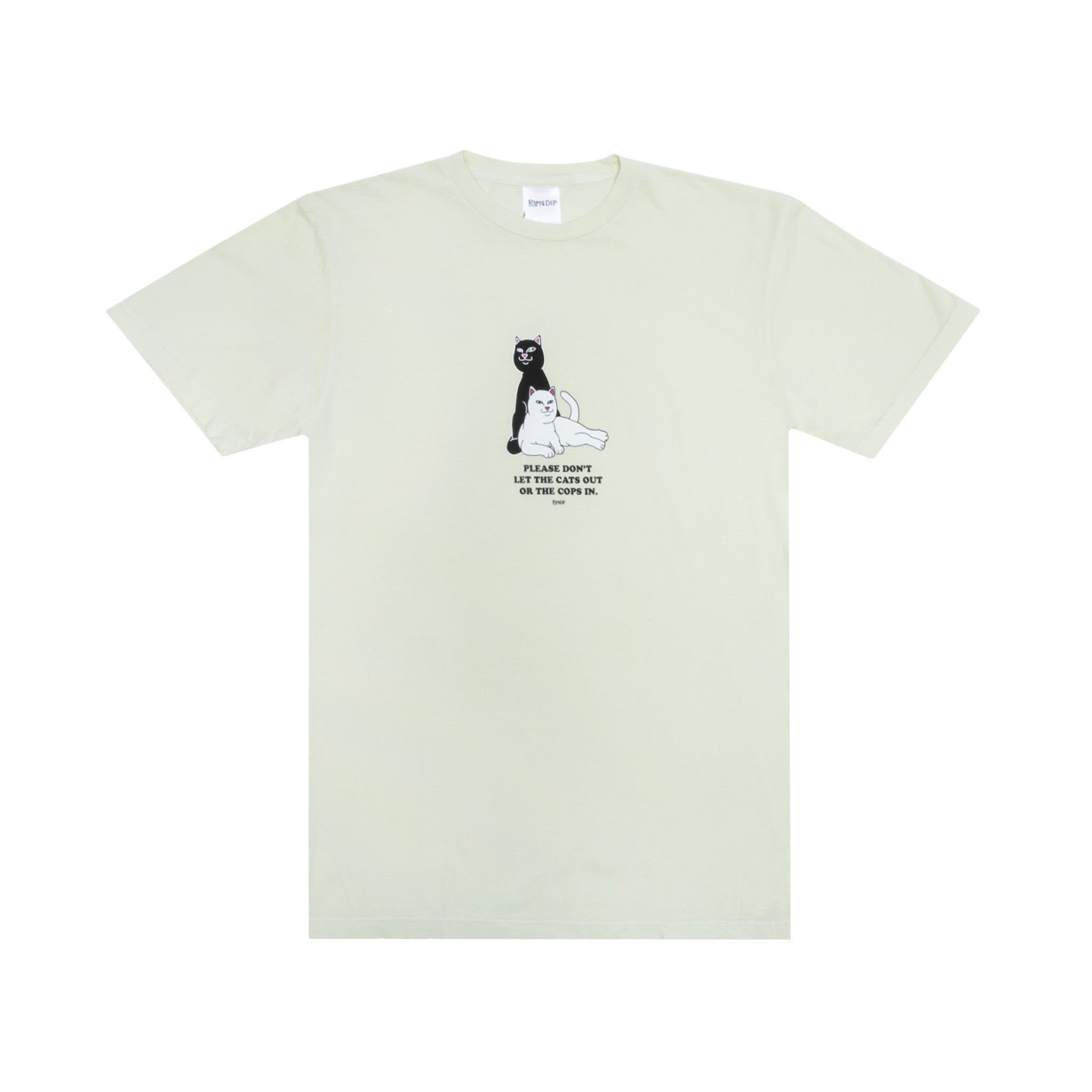 Keep The Cats In Tee (Light Lime) sold by Ripndip