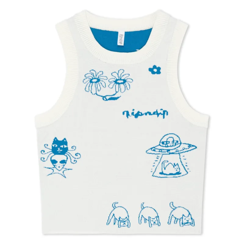 Blonded Reversible Knit Tank Top (Off White) sold by Ripndip