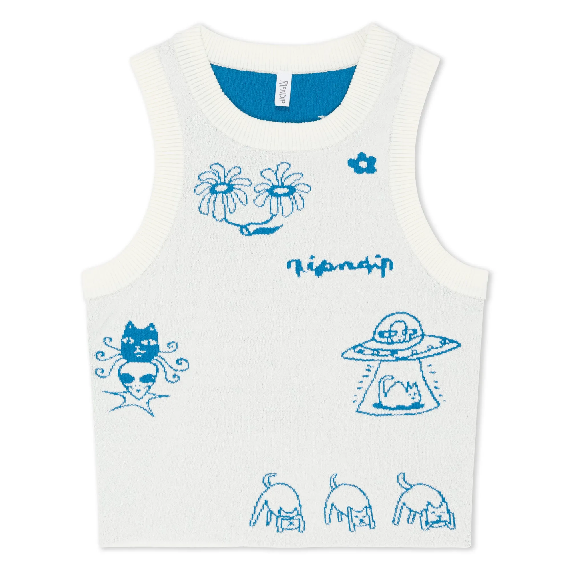 Blonded Reversible Knit Tank Top (Off White) sold by Ripndip