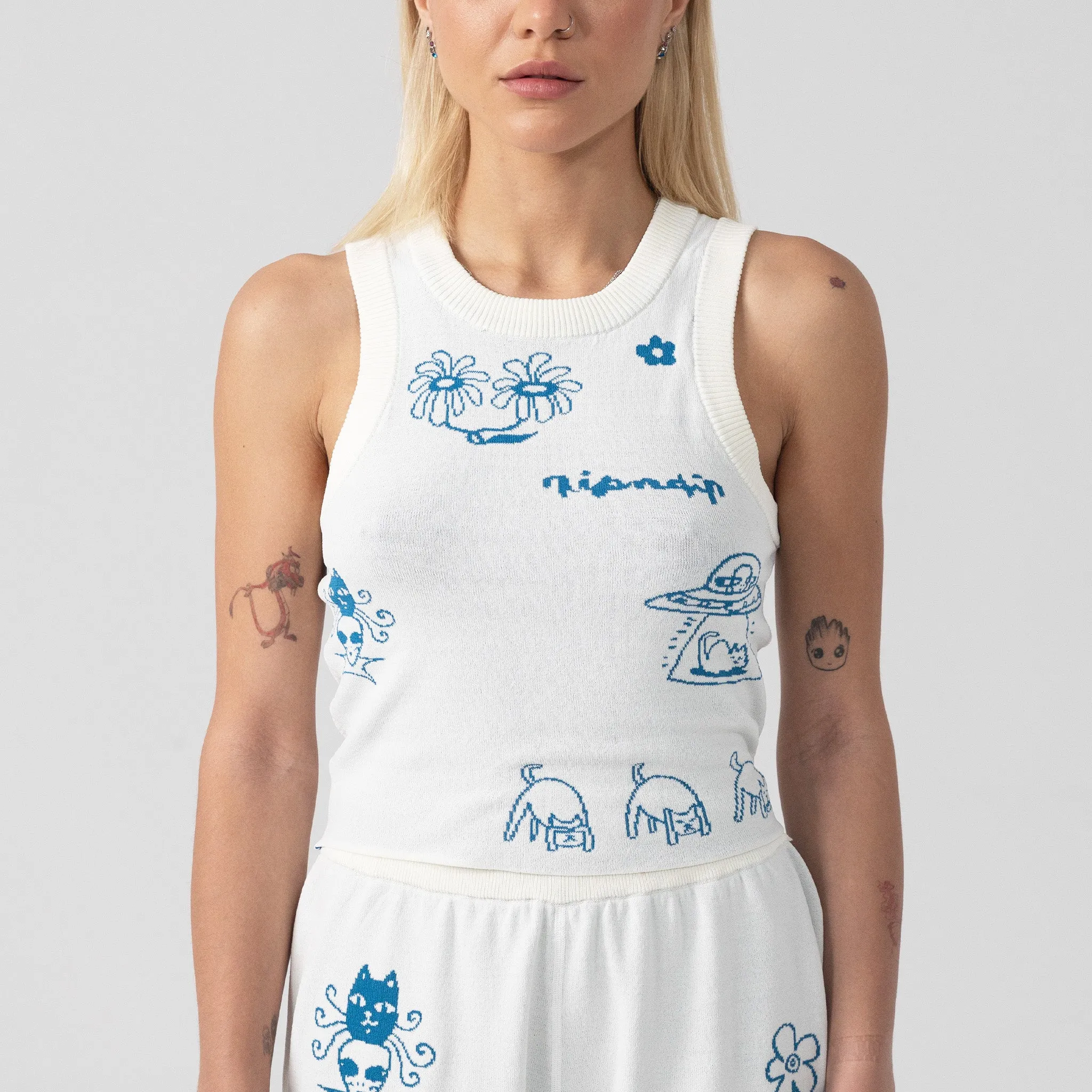 Blonded Reversible Knit Tank Top (Off White) sold by Ripndip product image thumbnail 3