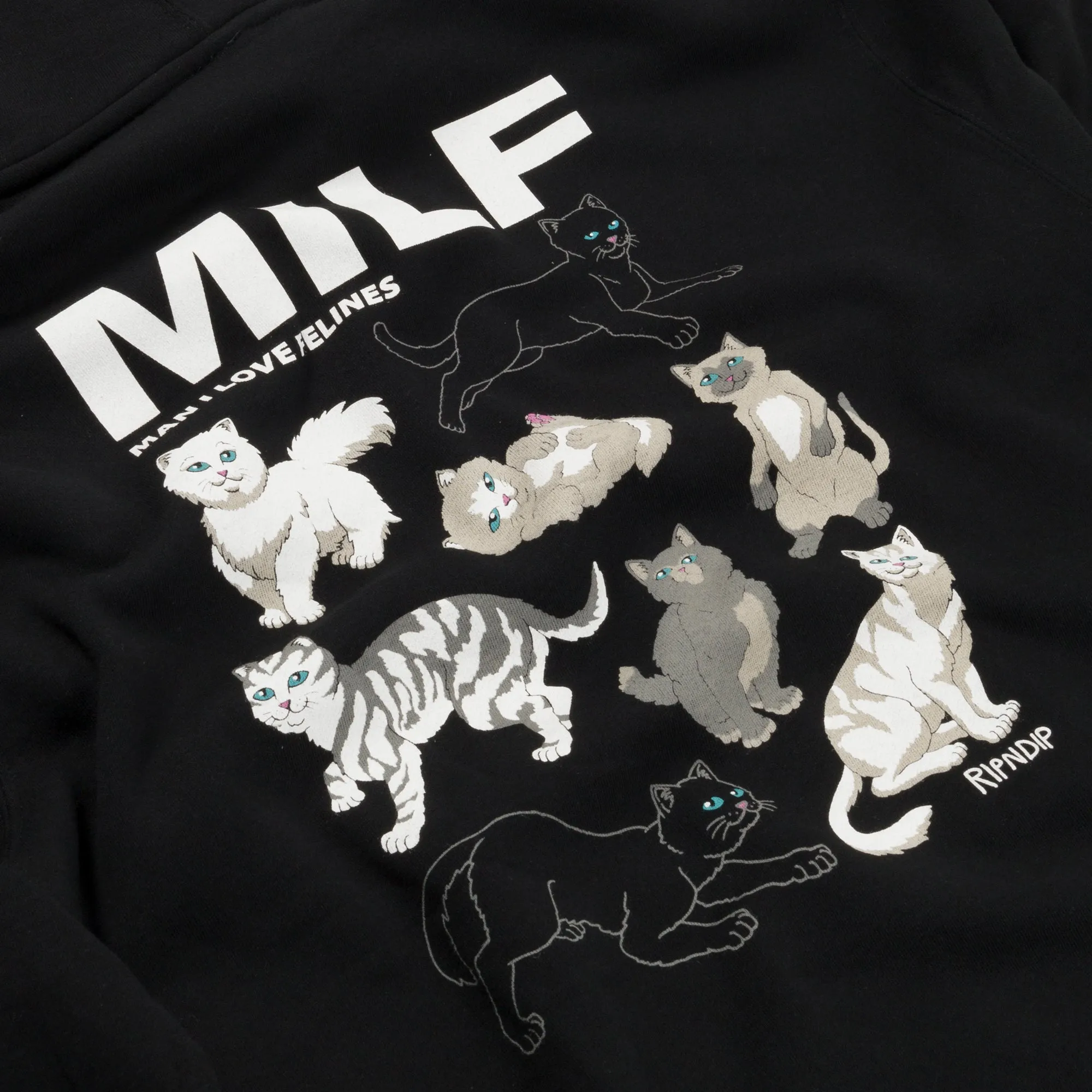 Man I Love Felines Hoodie (Black) sold by Ripndip product image thumbnail 4