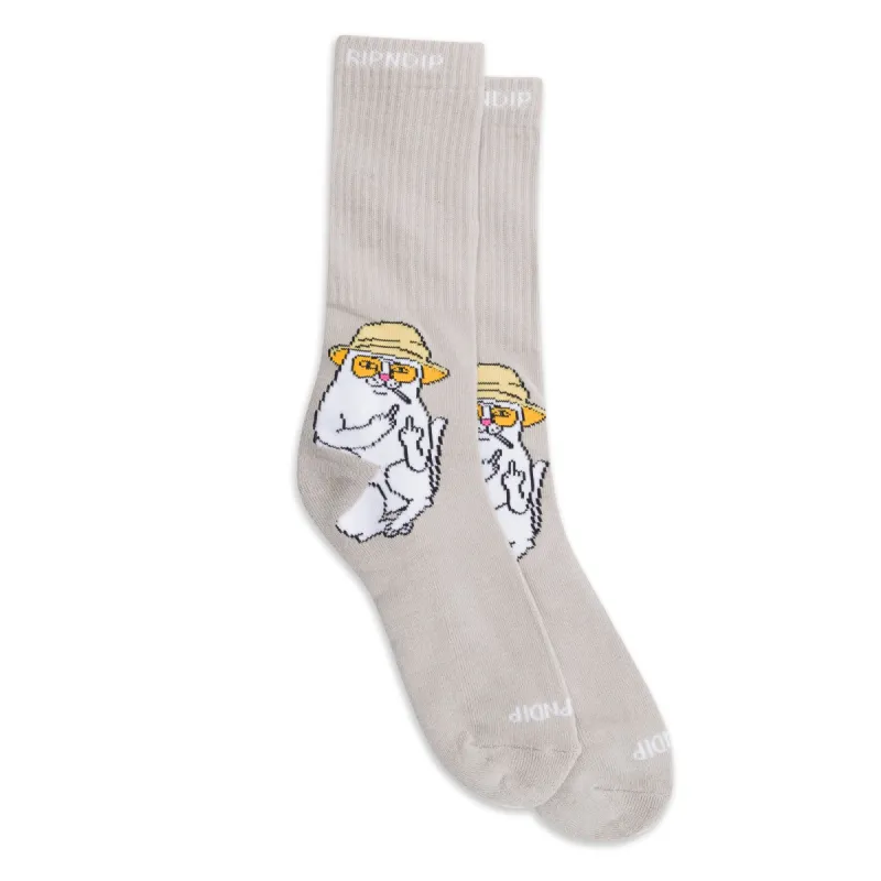Nermal S Thompson Socks (Sand) sold by Ripndip