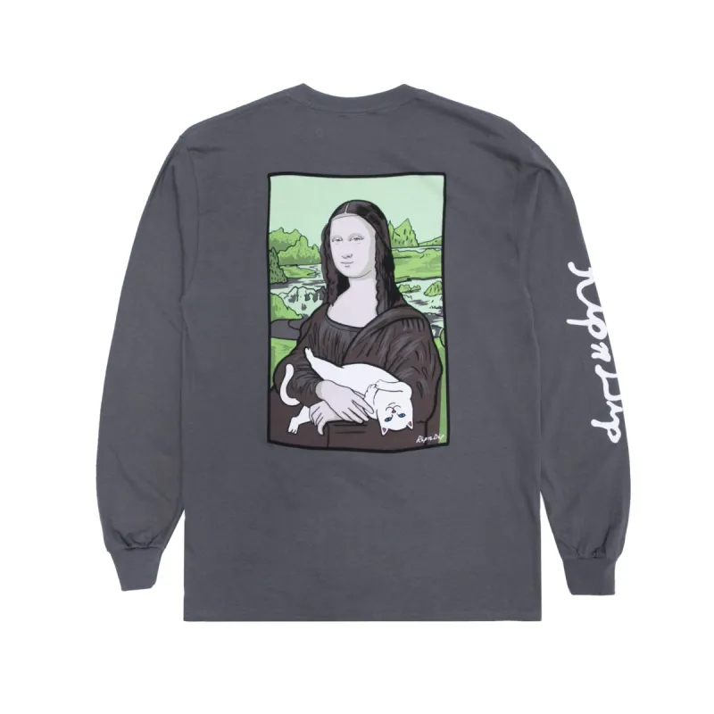 Nermal Lisa Long Sleeve (Charcoal) sold by Ripndip