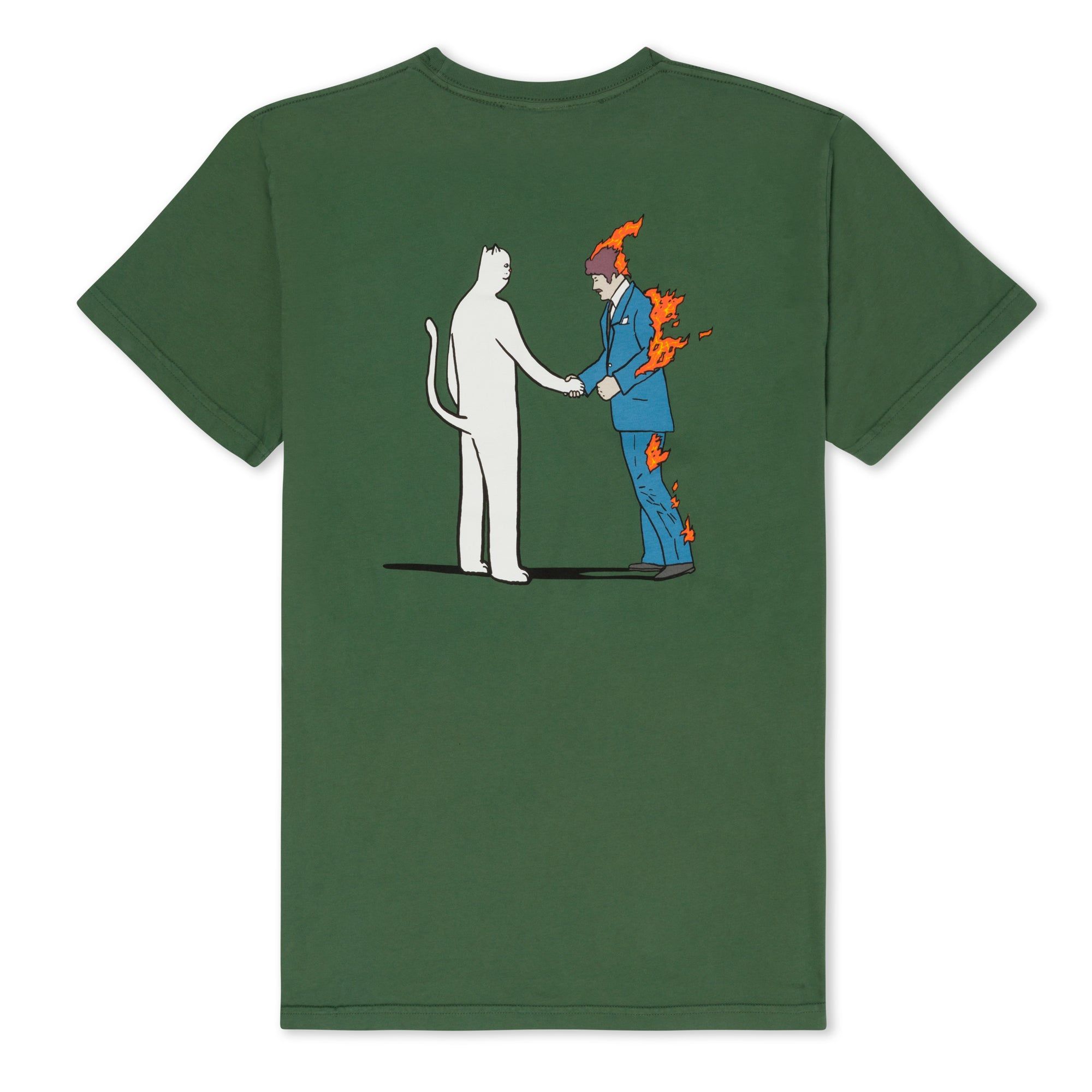 Burn Tee (Olive) sold by Ripndip