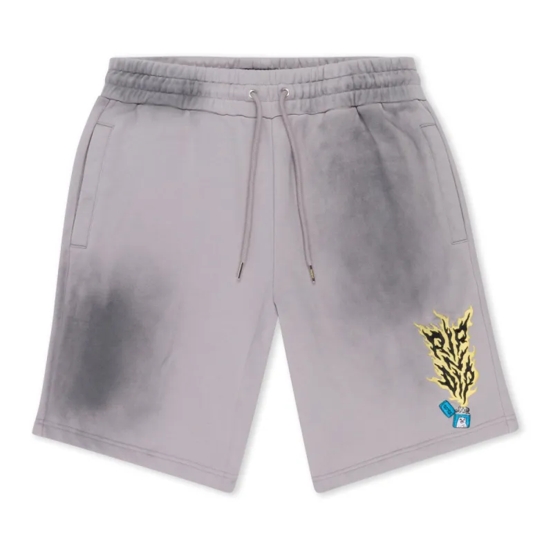 Ripnlit Sweatshorts (Charcoal Faded Dye) sold by Ripndip