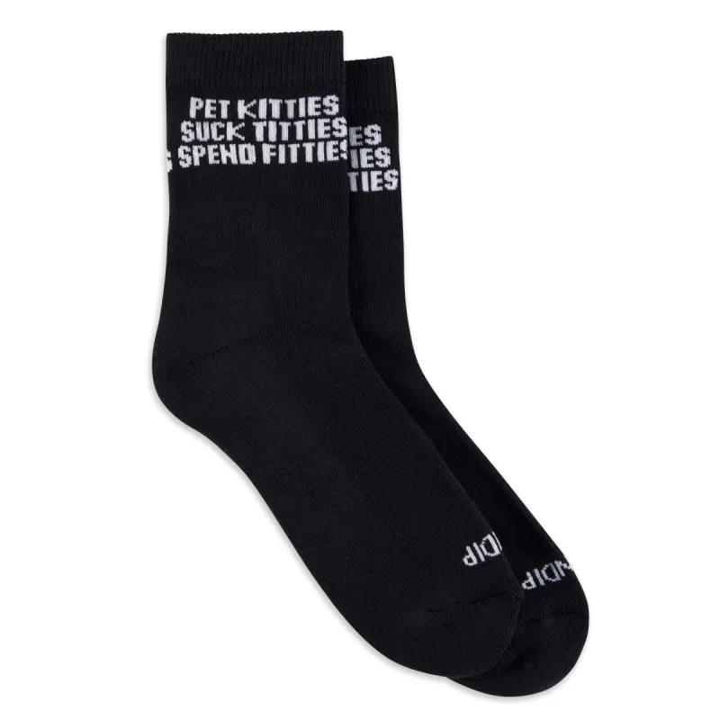 Pet Kitties Mid Socks (Black) sold by Ripndip