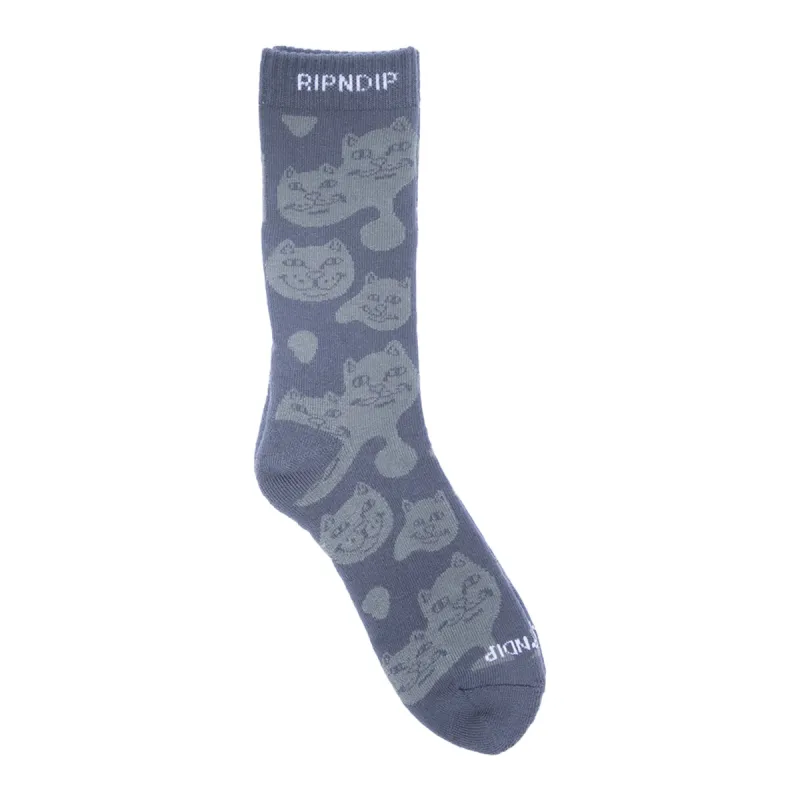 Many Faces Socks (Charcoal) sold by Ripndip