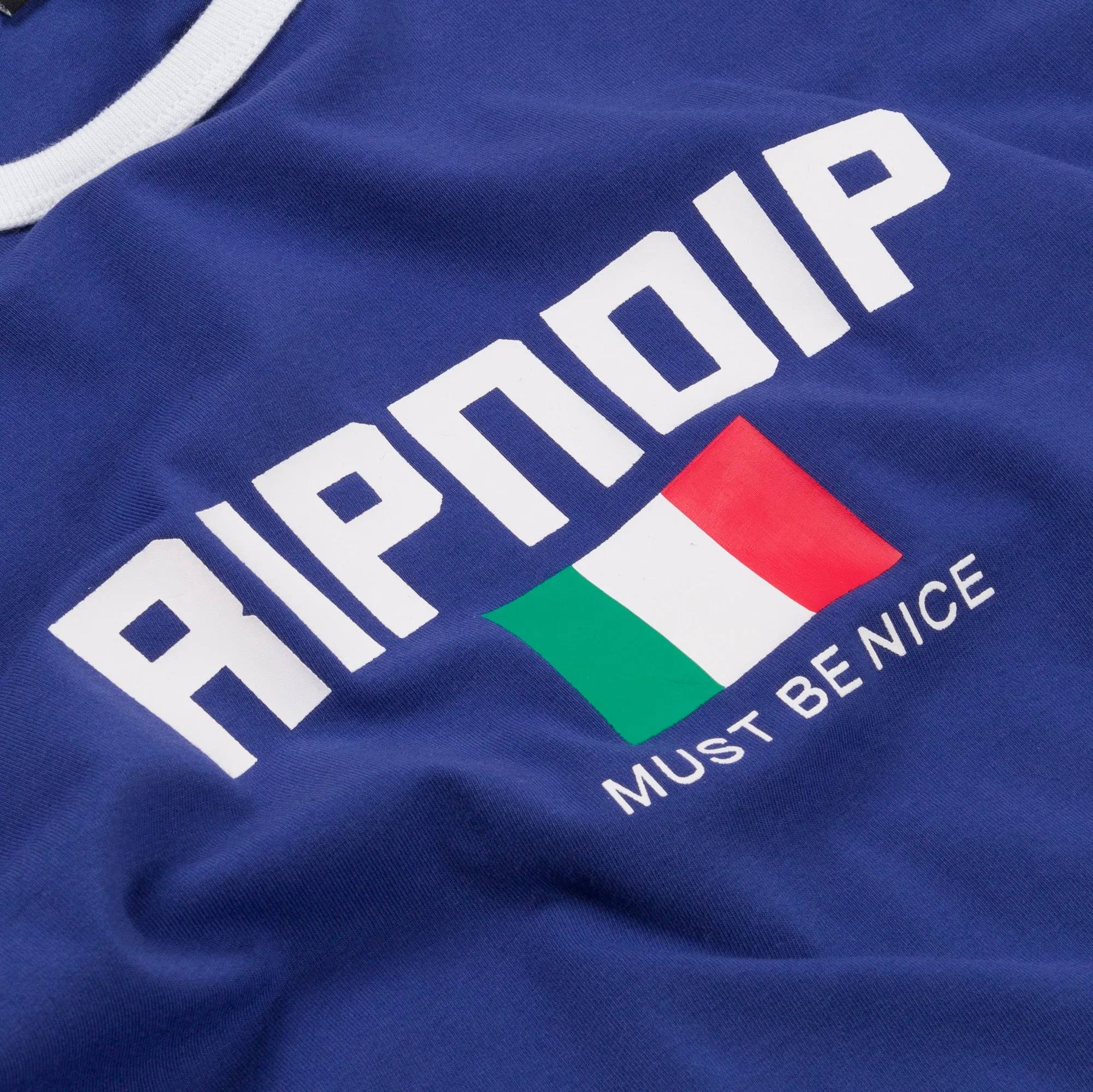 Italy Cropped Ringer Tee (Navy/White) sold by Ripndip product image thumbnail 3