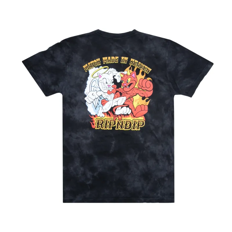 Match Made In Heaven Tee (Black Lightning Wash) made by Ripndip