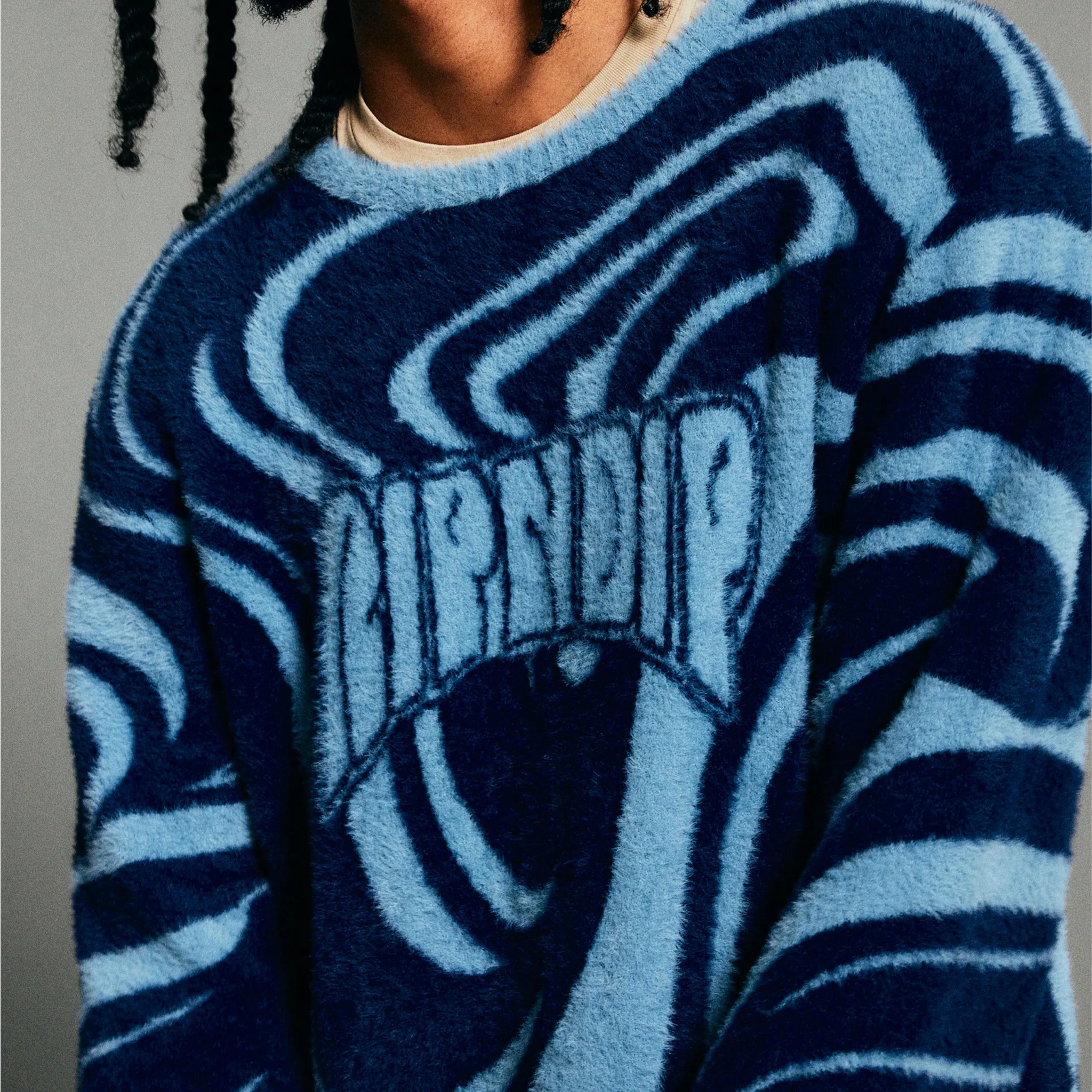 Psychedelic Mohair Knit Sweater (Dark Slate) sold by Ripndip product image thumbnail 2