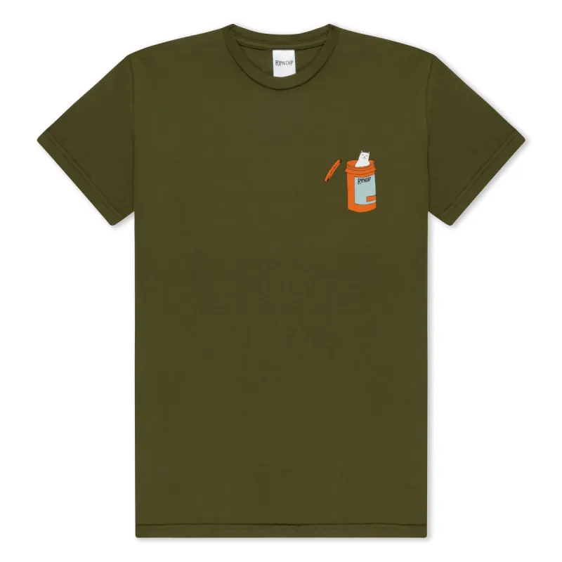 Nermal Pills Tee (Military Green) sold by Ripndip