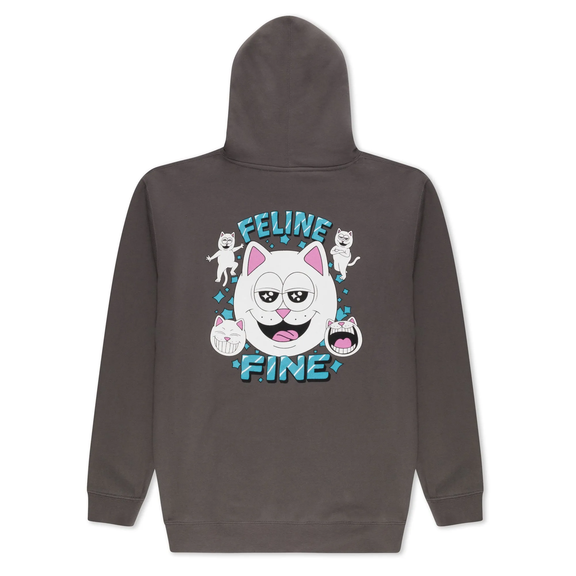 Feline Fine Hoodie (Charcoal) sold by Ripndip