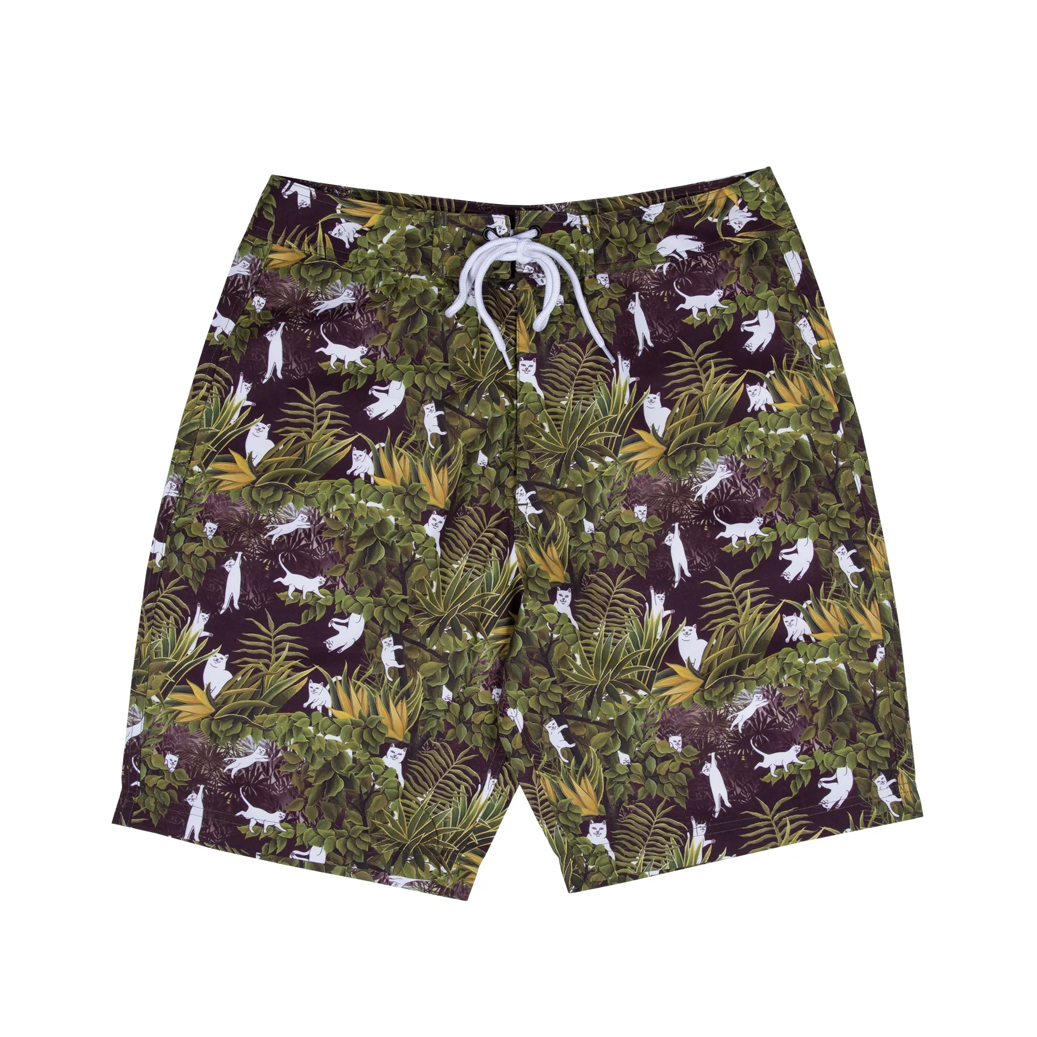 Jungle Nerm Swim Shorts (Black) sold by Ripndip