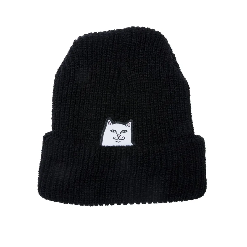 Lord Nermal Ribbed Beanie (Black) made by Ripndip