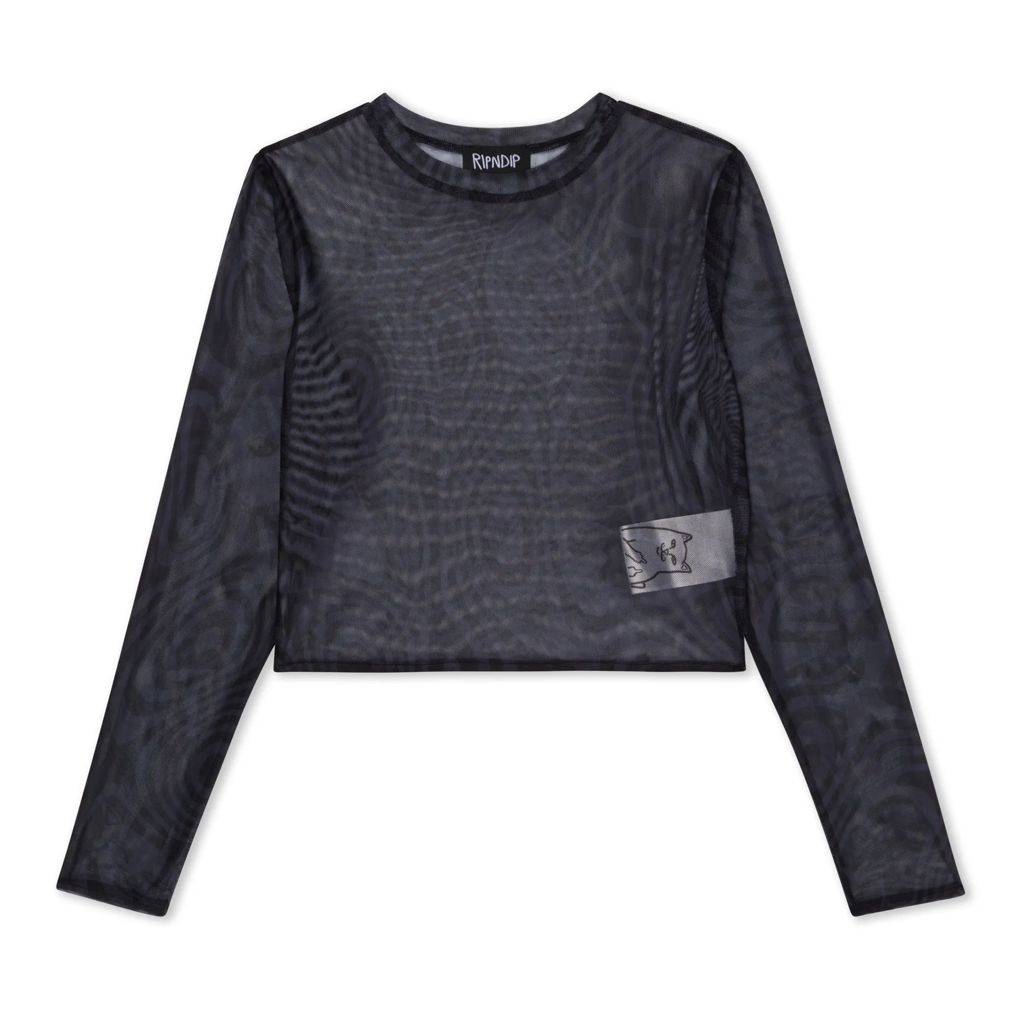 Hypnotic Crop Mesh Long Sleeve (Black) sold by Ripndip product image thumbnail 3