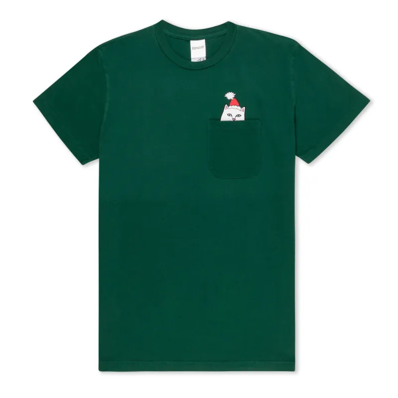 Lord Santa Pocket Tee (Hunter Green) made by Ripndip