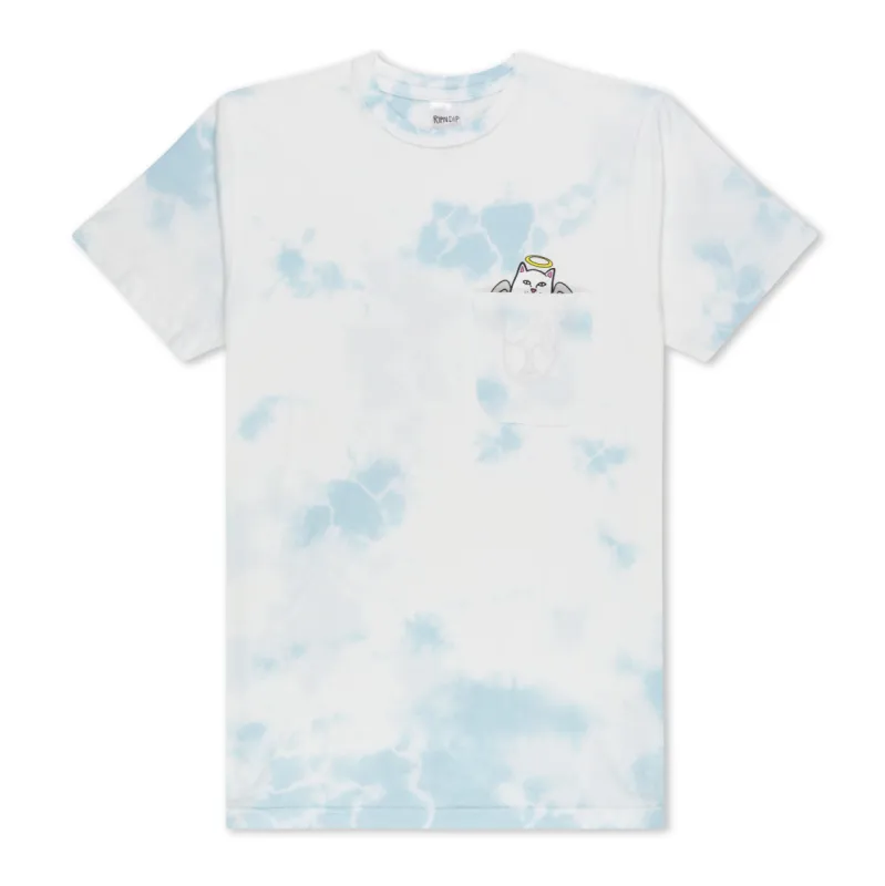 Lord Angel Pocket Tee (Light Blue Lightning Wash) sold by Ripndip