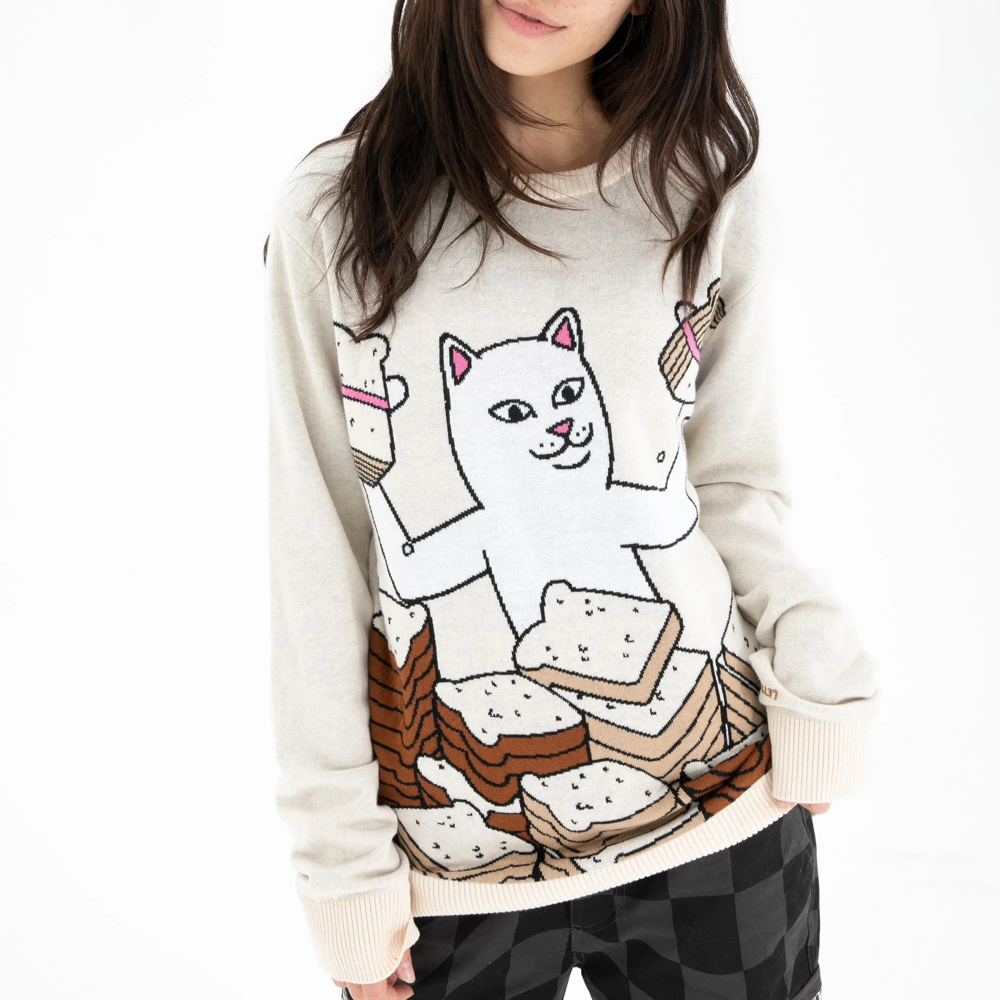 Lets Get This Bread Knit Sweater (Natural) sold by Ripndip product image thumbnail 2