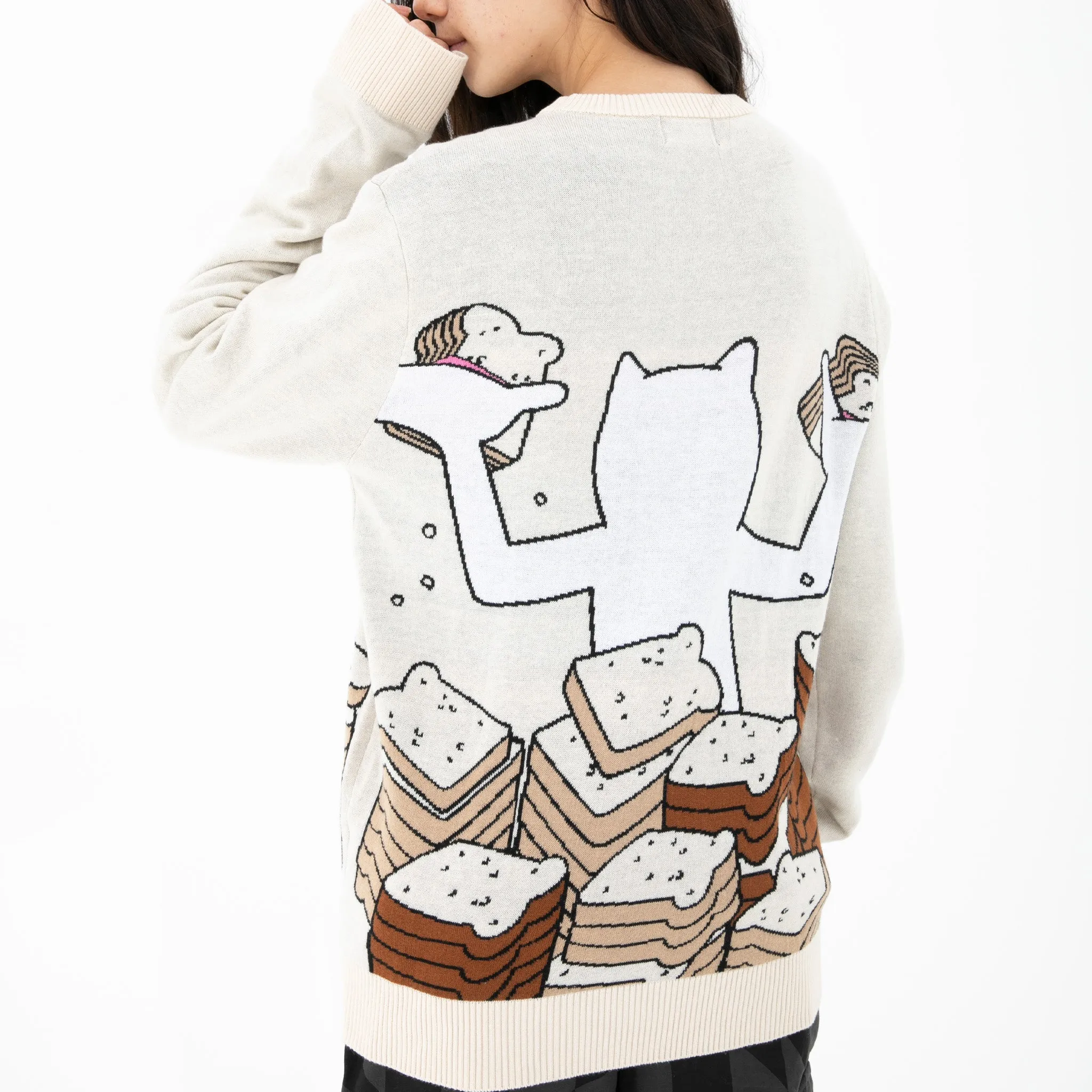Lets Get This Bread Knit Sweater (Natural) sold by Ripndip product image thumbnail 3