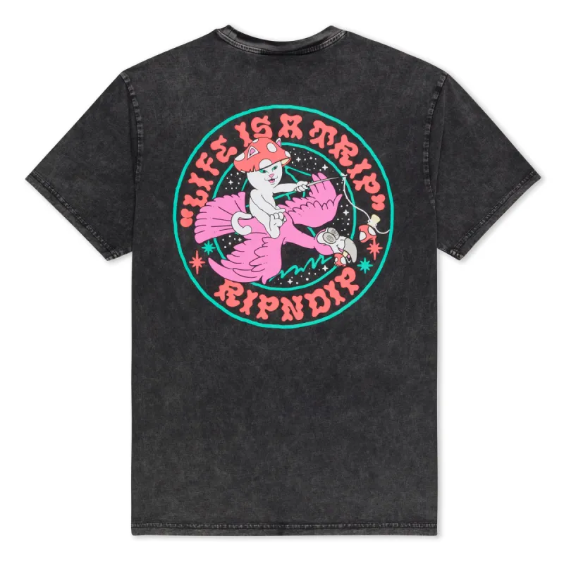 Take A Trip Tee (Black Wash ) sold by Ripndip