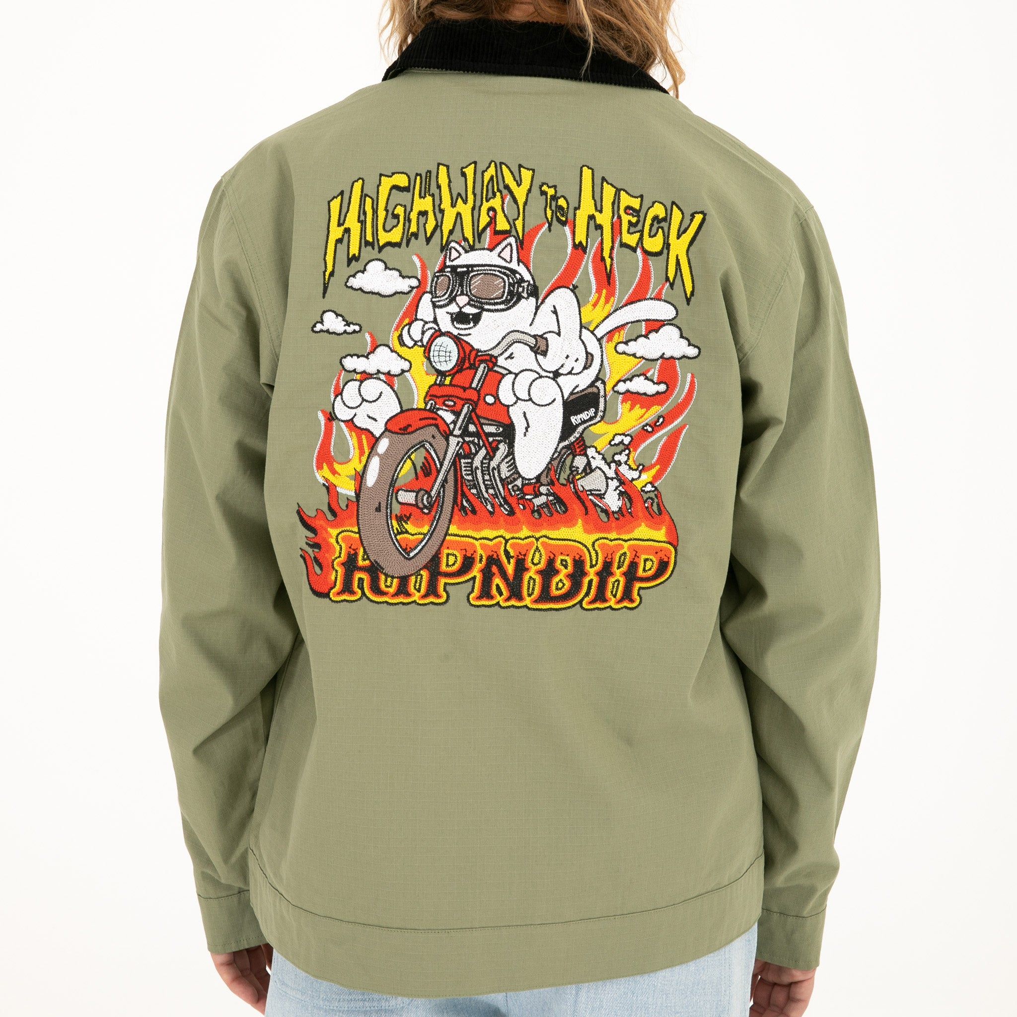 Highway To Heck Work Jacket (Military Green) sold by Ripndip product image thumbnail 3