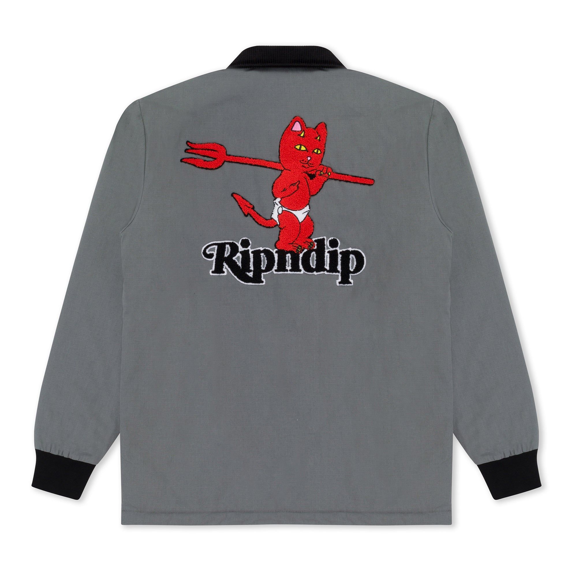 Devil Baby Button Down Jacket (Charcoal) sold by Ripndip product image thumbnail 3