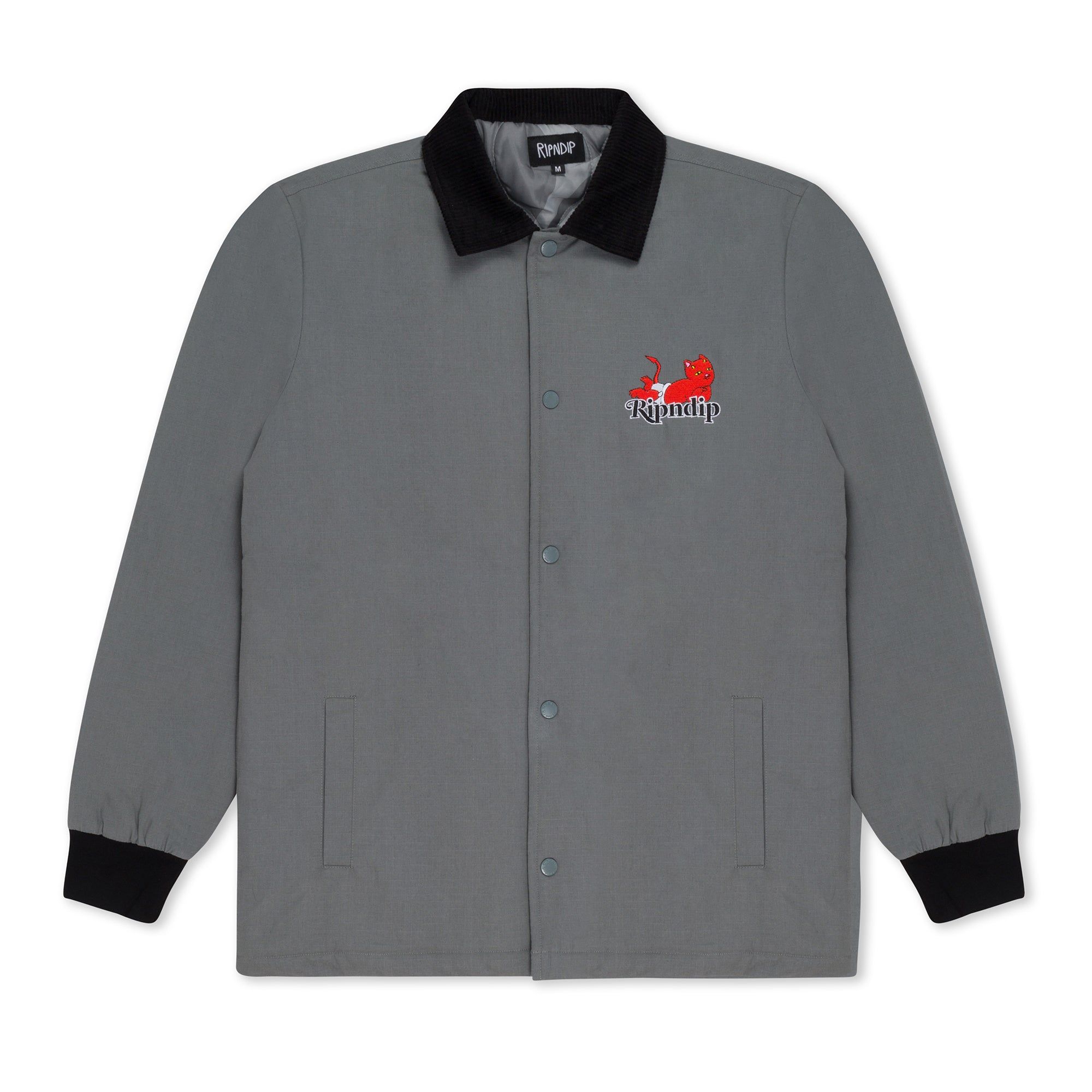 Devil Baby Button Down Jacket (Charcoal) sold by Ripndip