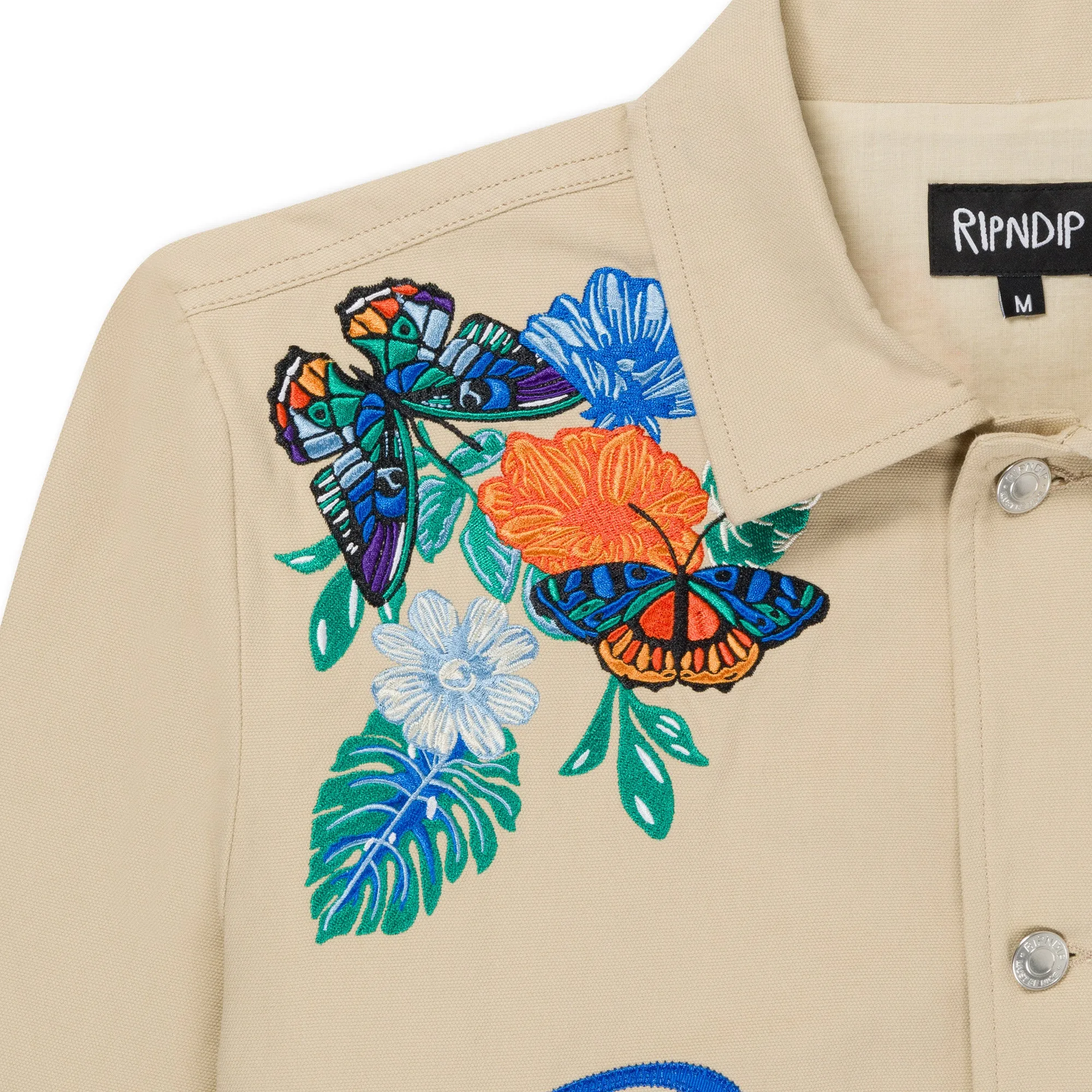 Los Ripndip Canvas Button Down Jacket (Khaki) sold by Ripndip product image thumbnail 4