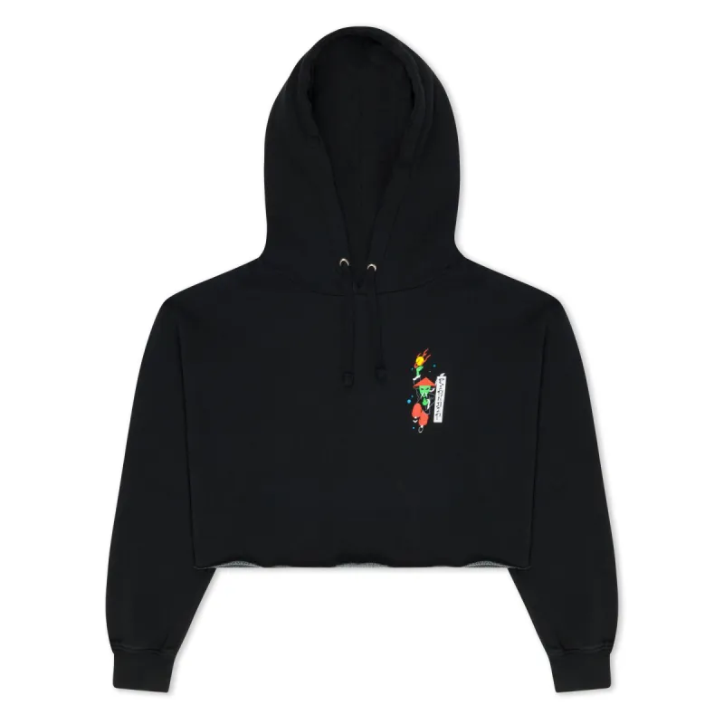 Ryu Cropped Hoodie (Black) sold by Ripndip