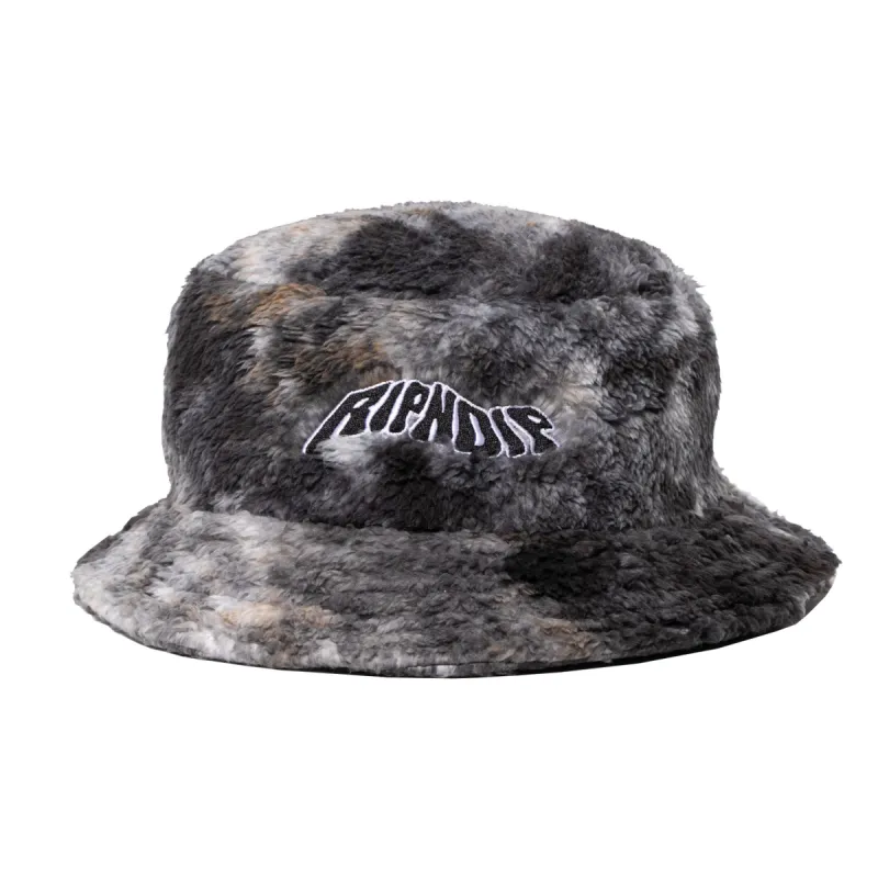 Warped Tie Dye Sherpa Bucket Hat (Navy/Mauve) made by Ripndip