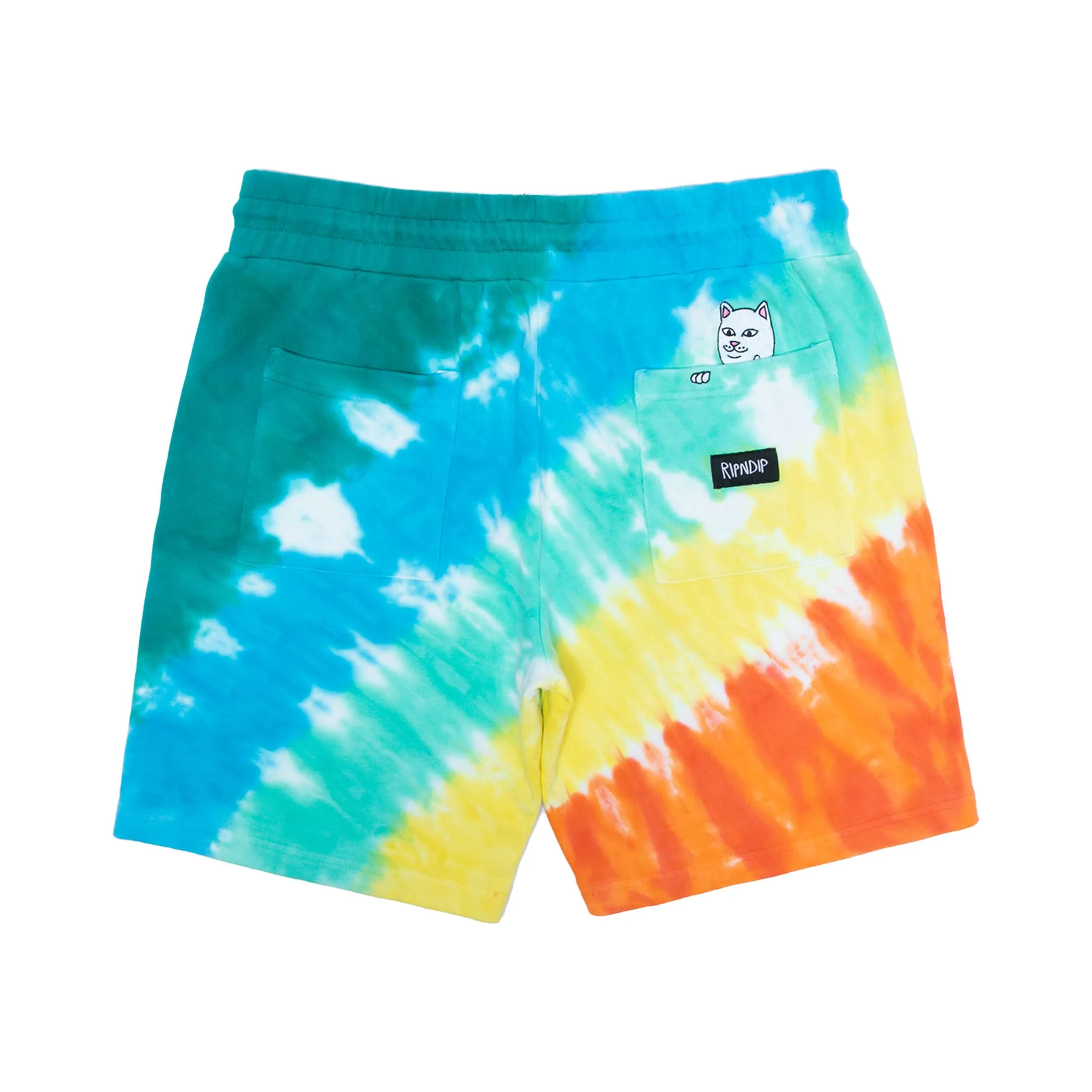 Prisma Sweatshorts (Teal Rainbow Dye) sold by Ripndip product image thumbnail 4