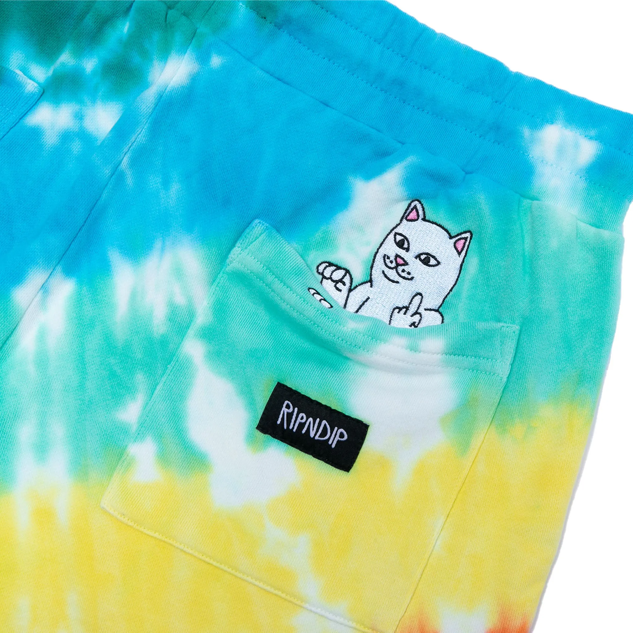Prisma Sweatshorts (Teal Rainbow Dye) sold by Ripndip product image thumbnail 5