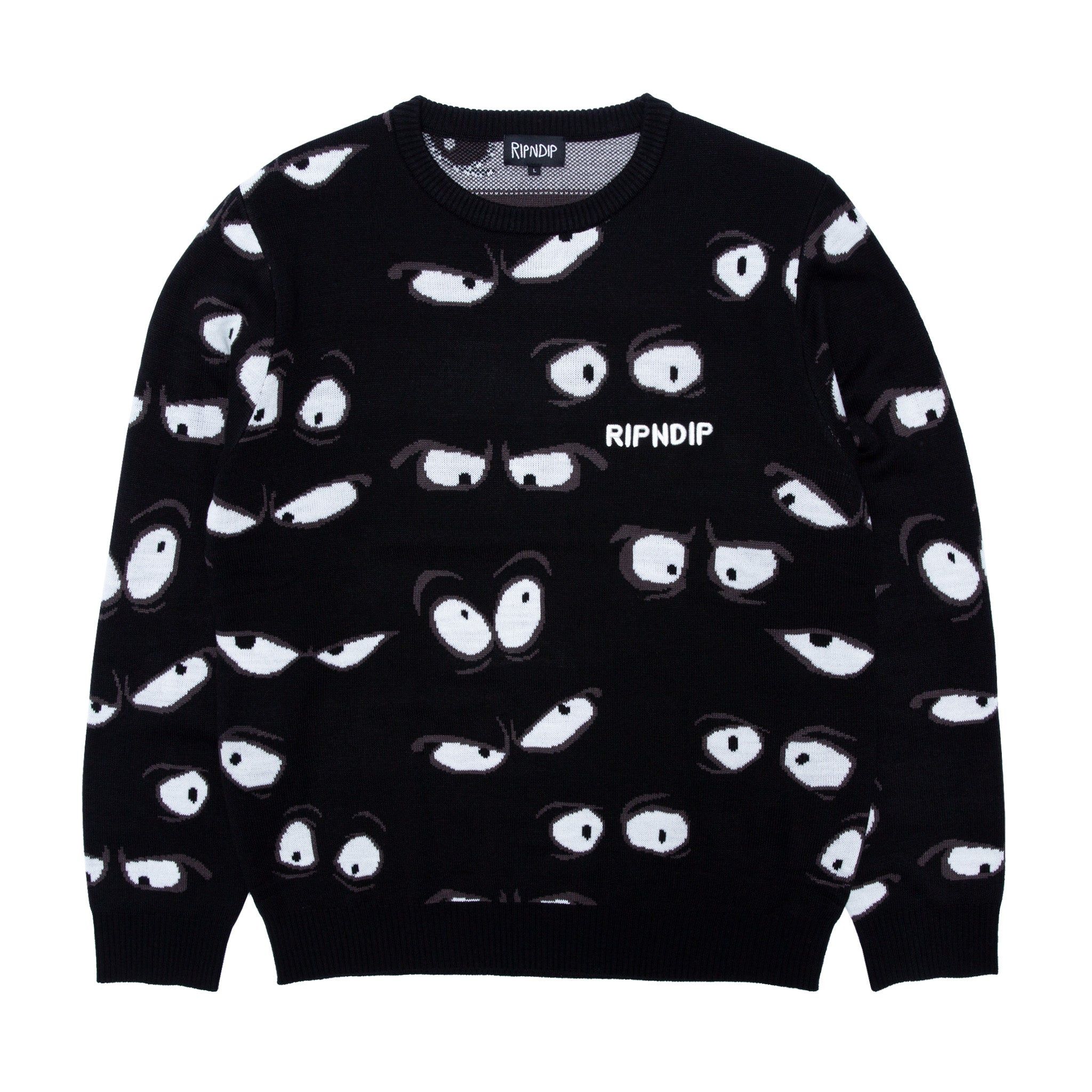 All Eyez Knit Sweater (Black) sold by Ripndip