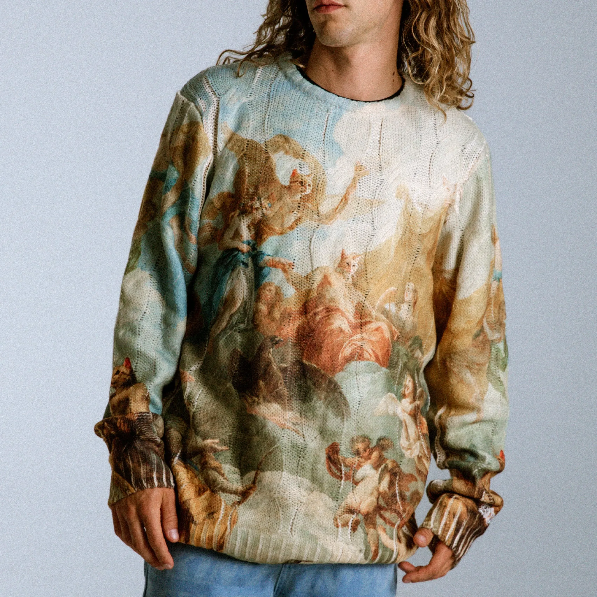 Heavens Waiting Cable Knit Sweater (Multi) sold by Ripndip product image thumbnail 2