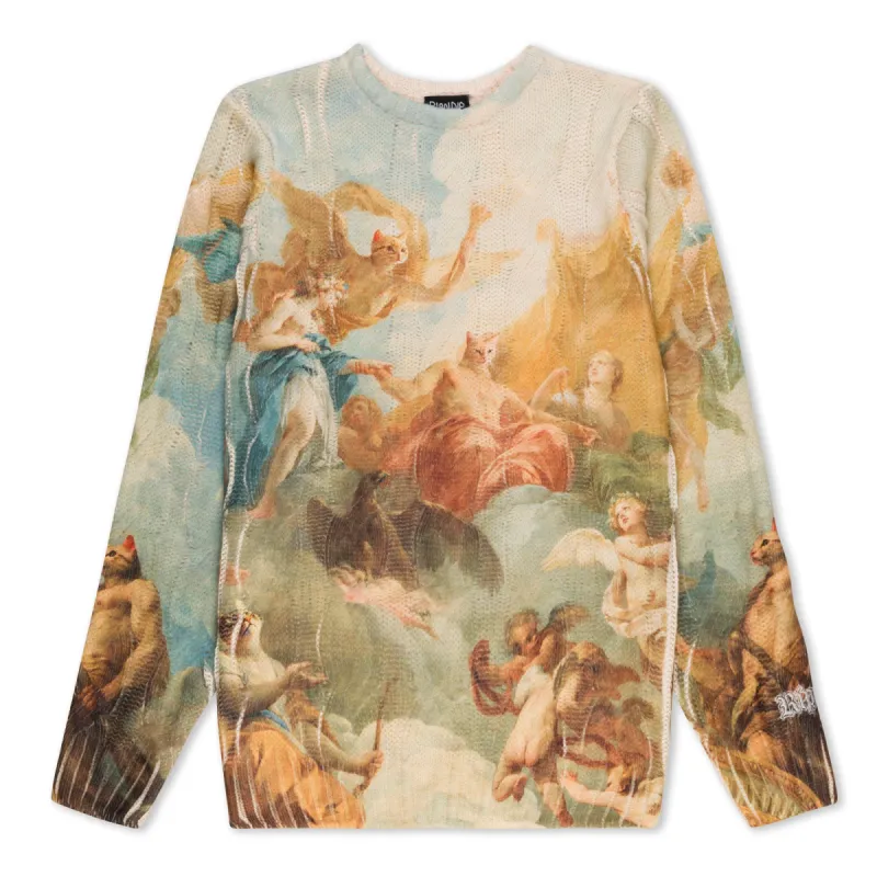 Heavens Waiting Cable Knit Sweater (Multi) made by Ripndip