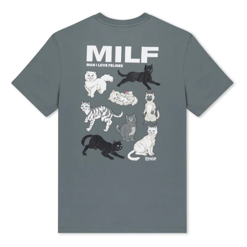 Man I Love Felines Tee (Charcoal) made by Ripndip