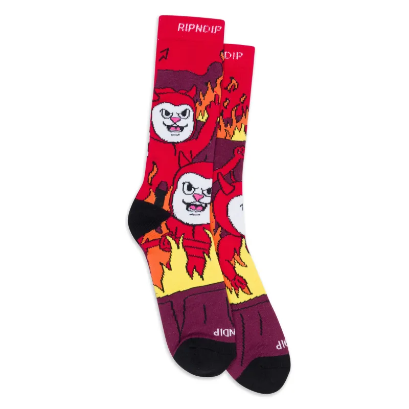 Heaven On Earth Socks (Red) sold by Ripndip