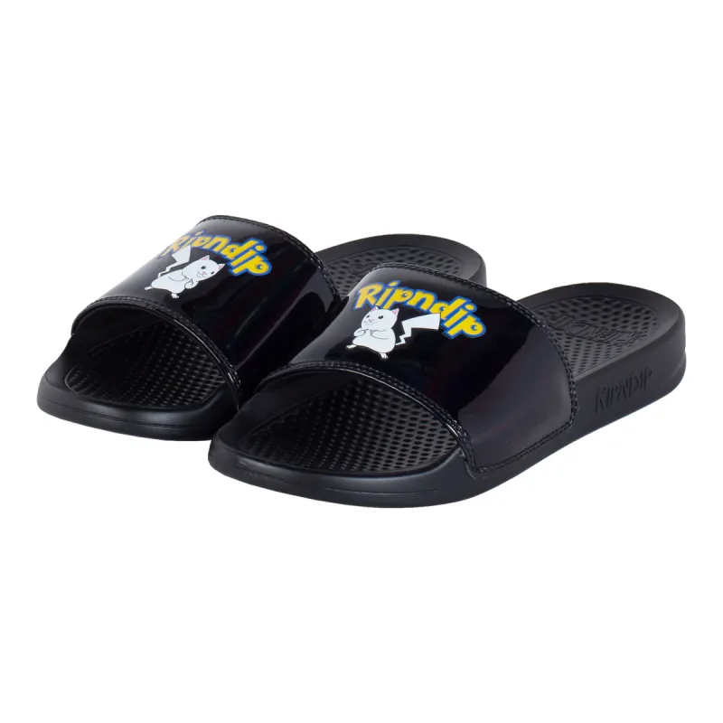 Ripndip Ripped N Dipped Slides Black サンダル Ripped N Dipped Slides (Black) – RIPNDIP