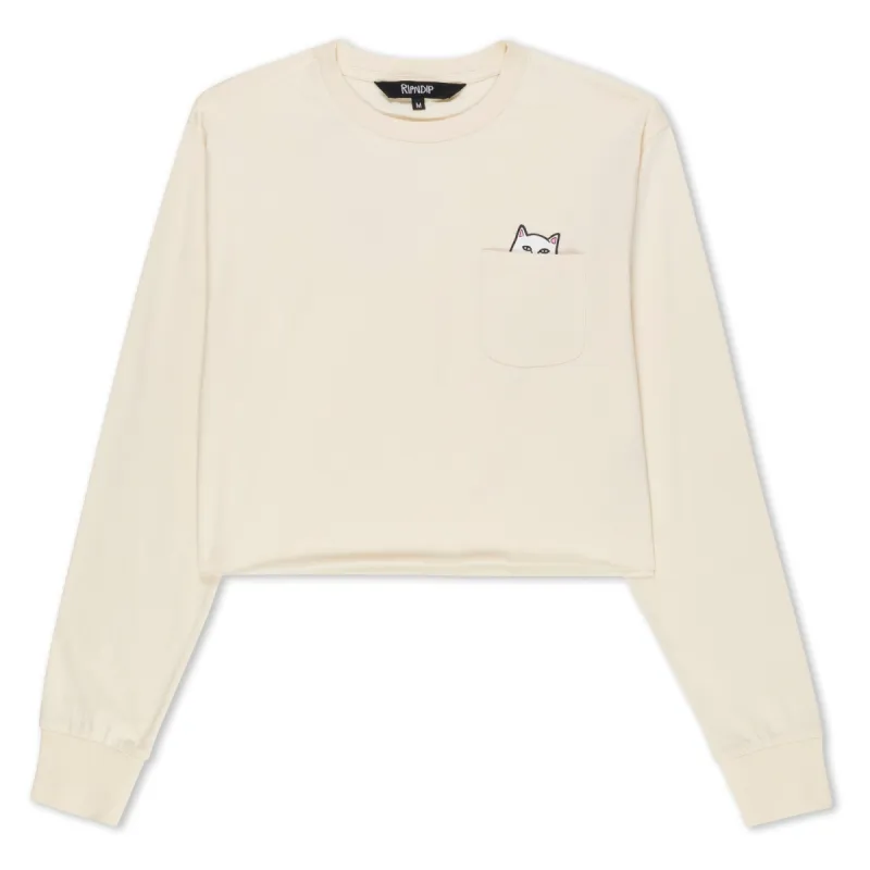 Lord Nermal Cropped Long Sleeve Pocket Tee (Natural) sold by Ripndip