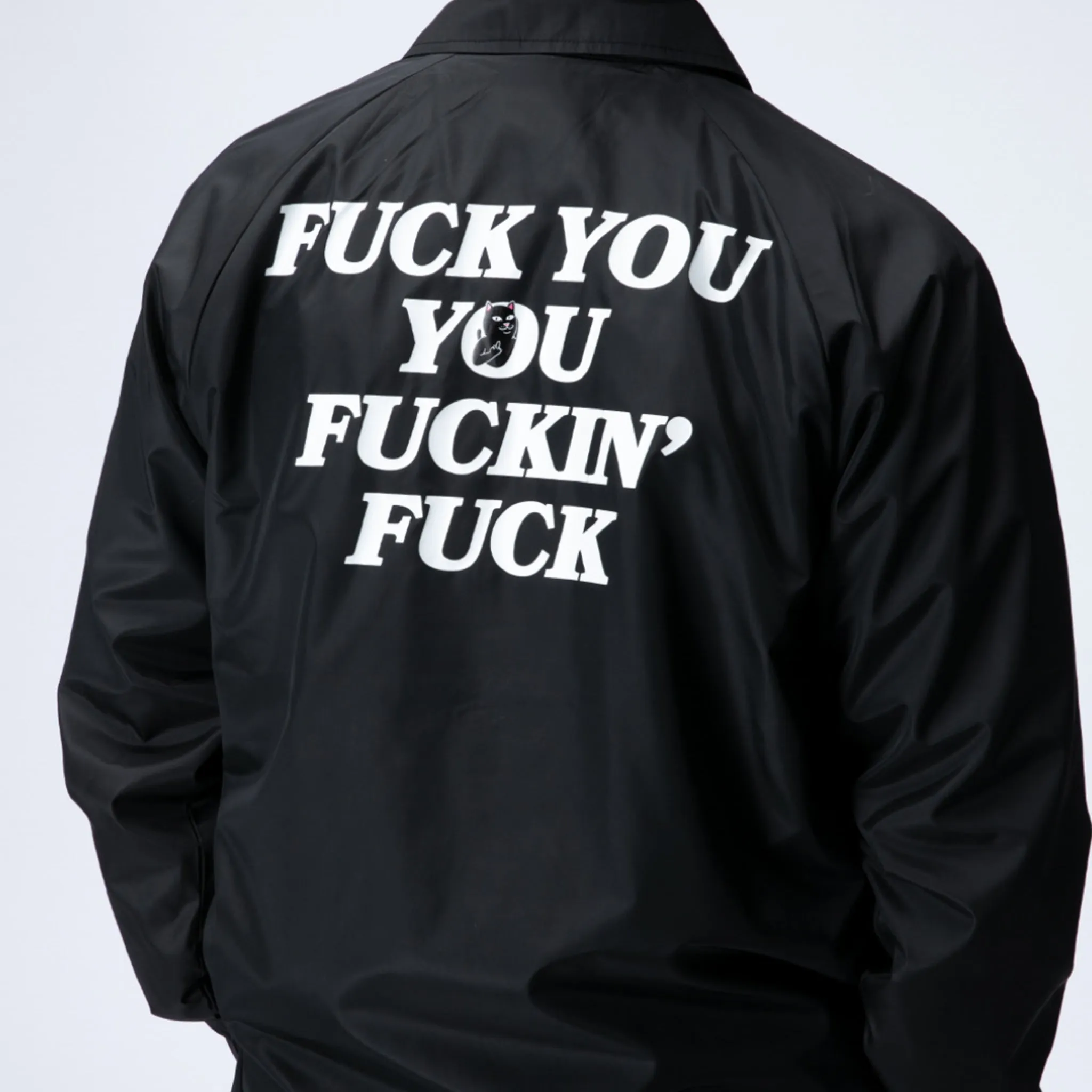 Fuckin Fuck Coaches Jacket (Black) sold by Ripndip product image thumbnail 4