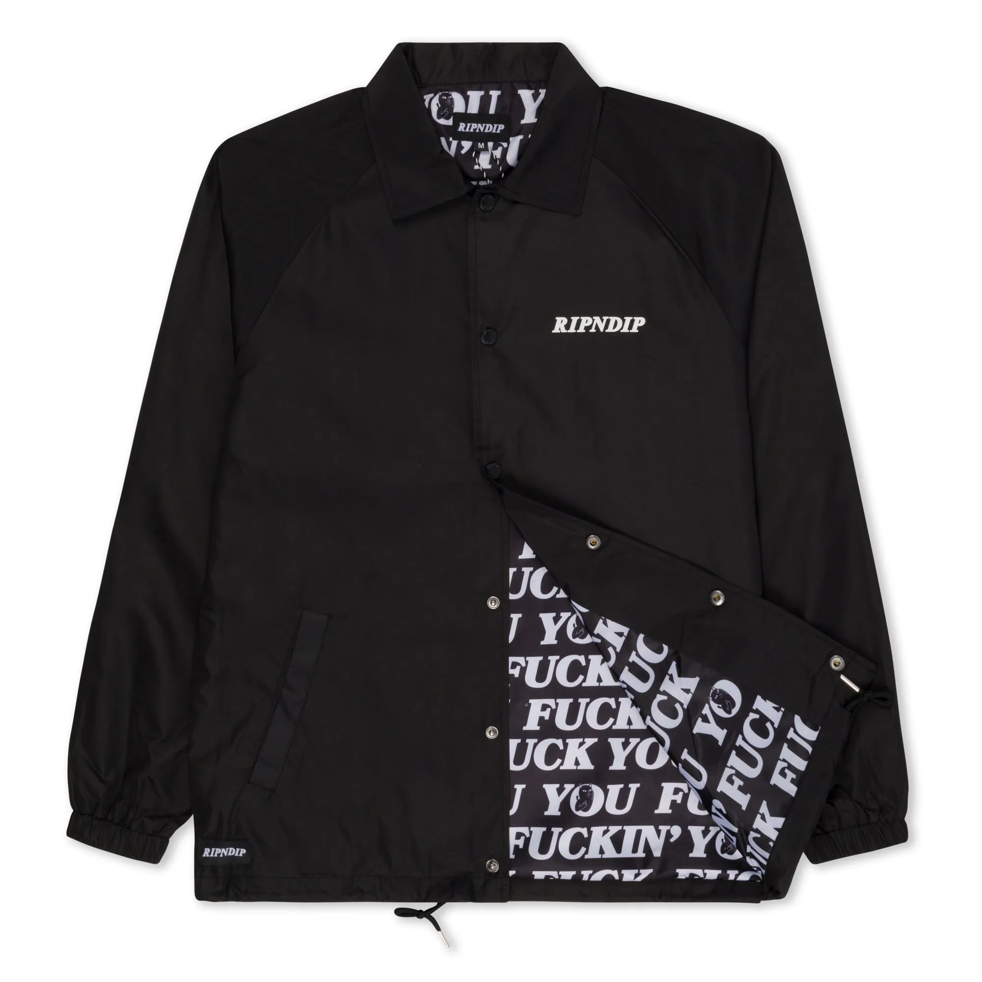 Fuckin Fuck Coaches Jacket (Black) sold by Ripndip product image thumbnail 2