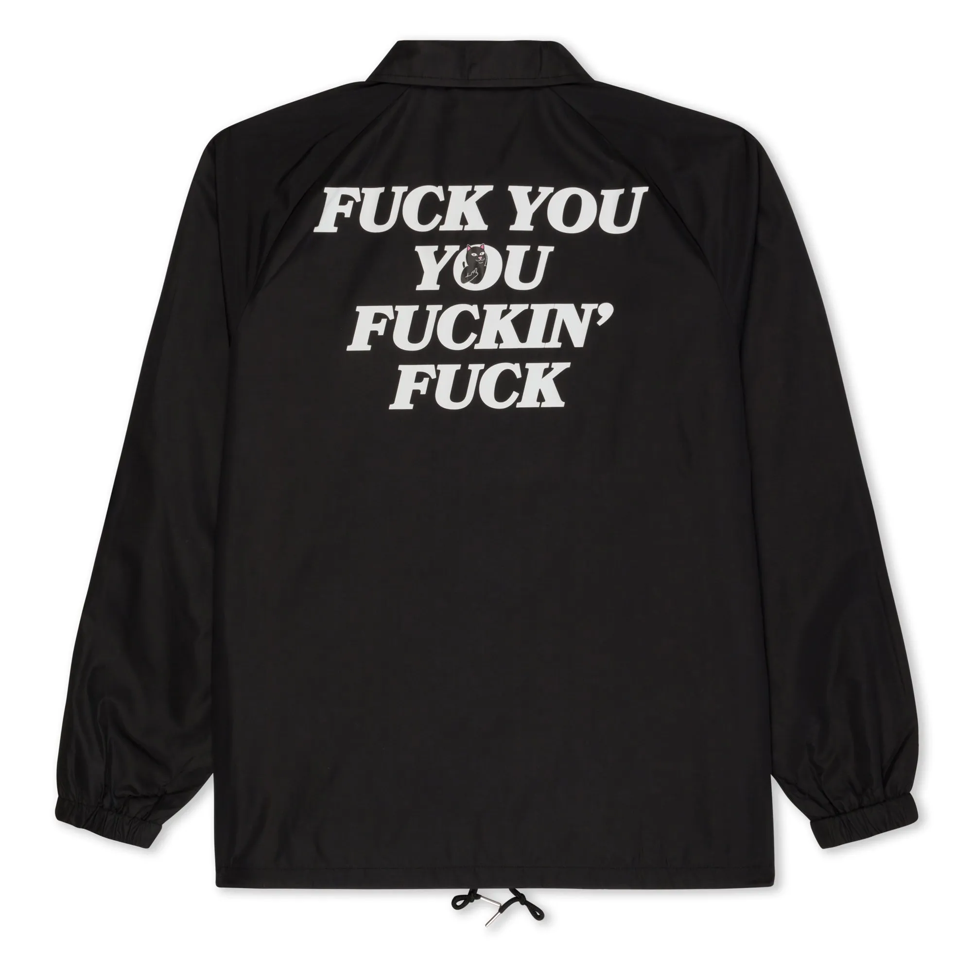 Fuckin Fuck Coaches Jacket (Black) sold by Ripndip