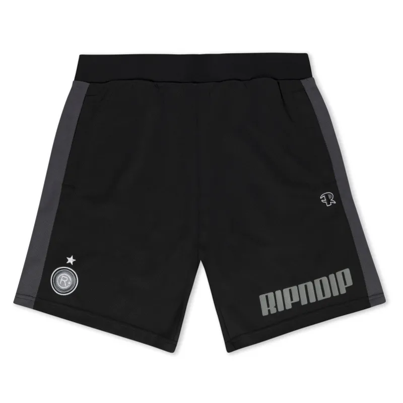 RIPNDIP FC Soccer Shorts (Black / Charcoal) sold by Ripndip